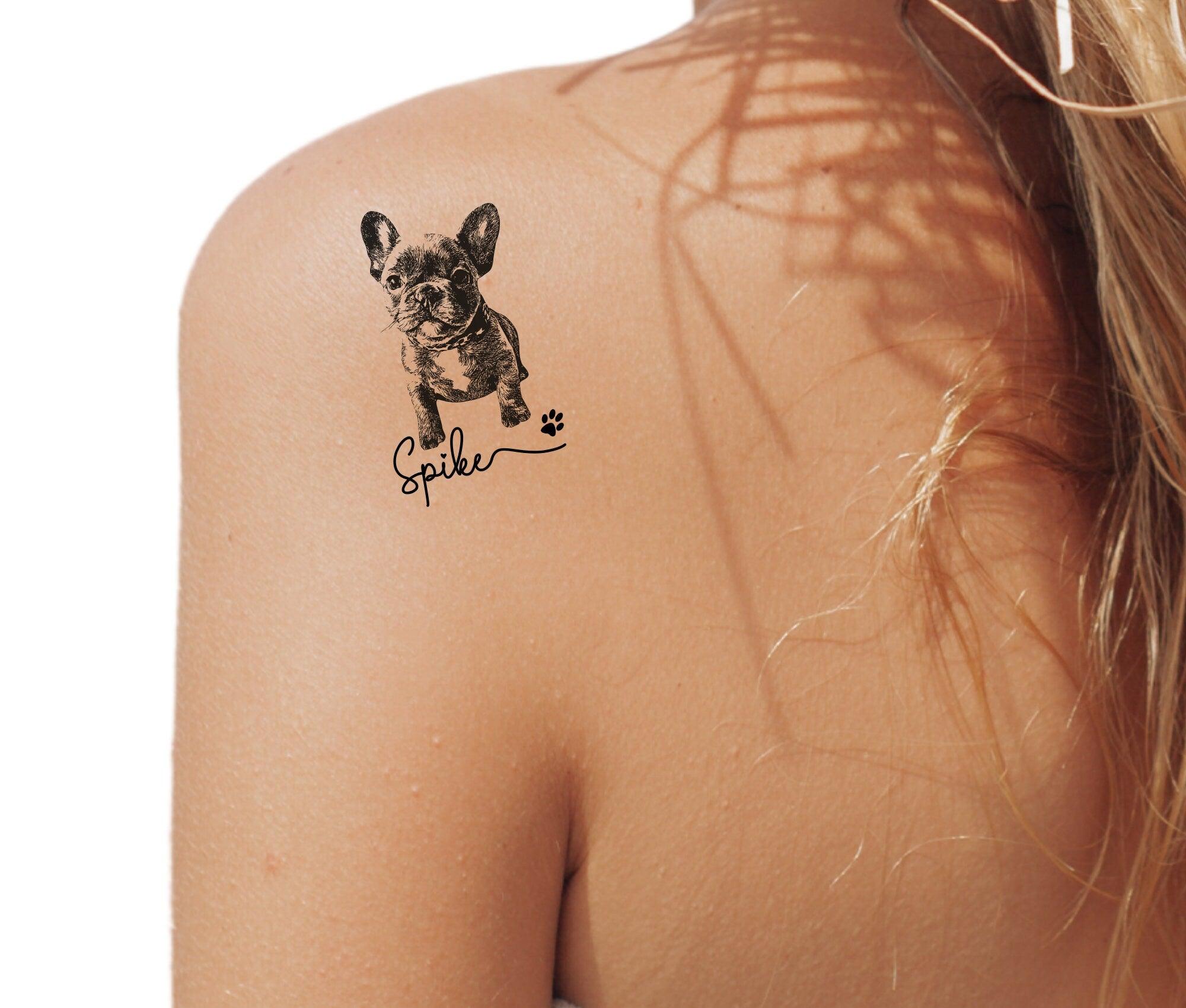 Tattoo | Hund | temporäres Tattoo mit Namen | 3er Set - Roo's Gift Shop