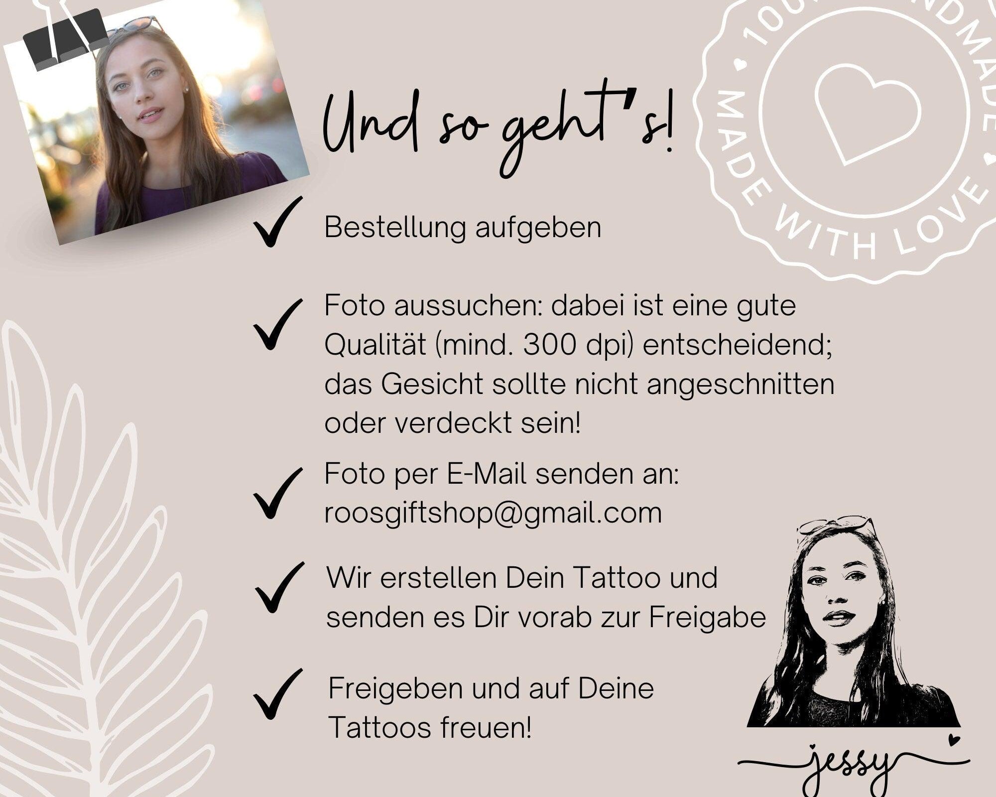 Tattoo | JGA | temporäres Tattoo mit Namen | 3er Set - Roo's Gift Shop