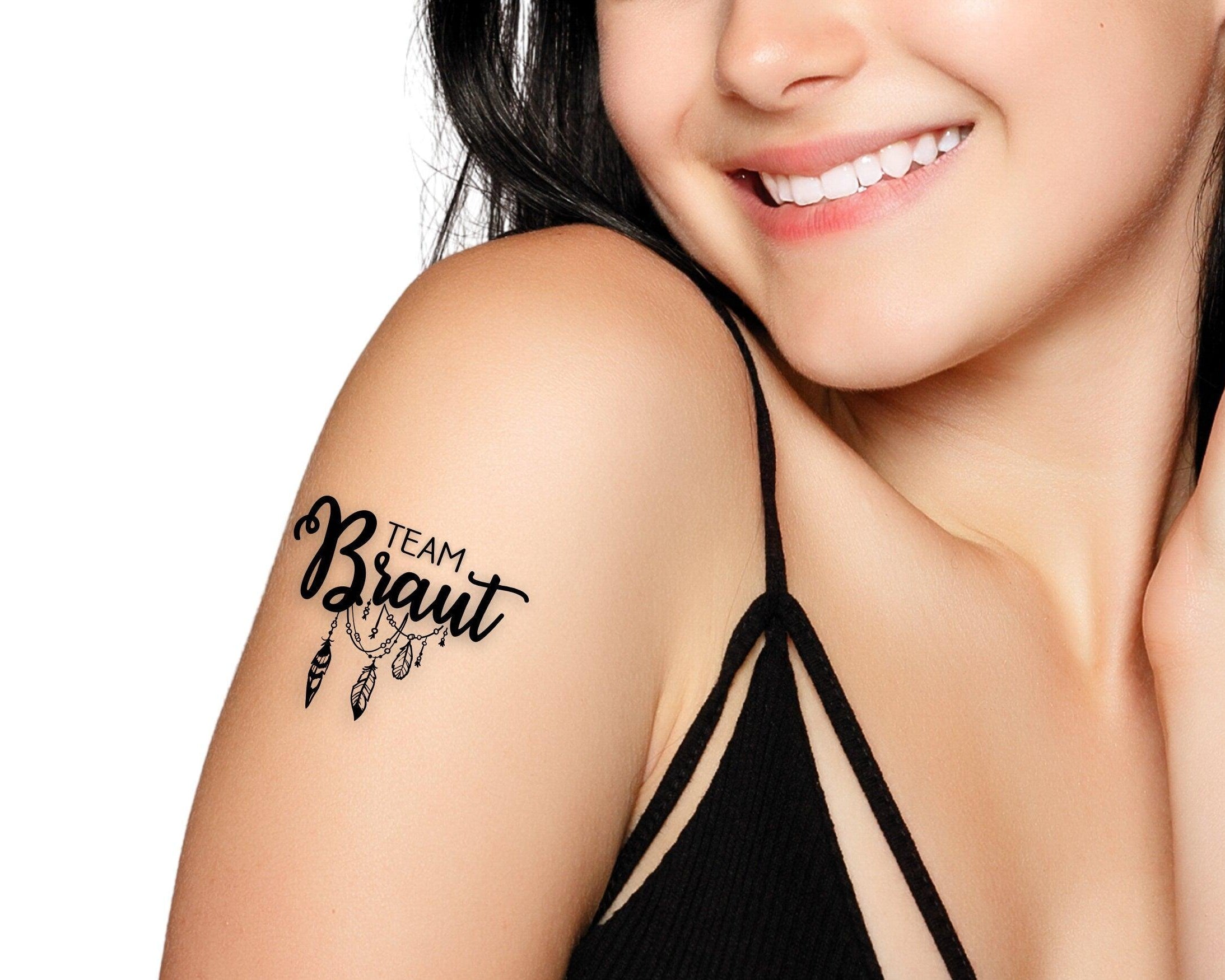 Tattoo | personalisiert | temporär | JGA Team Braut - Roo's Gift Shop