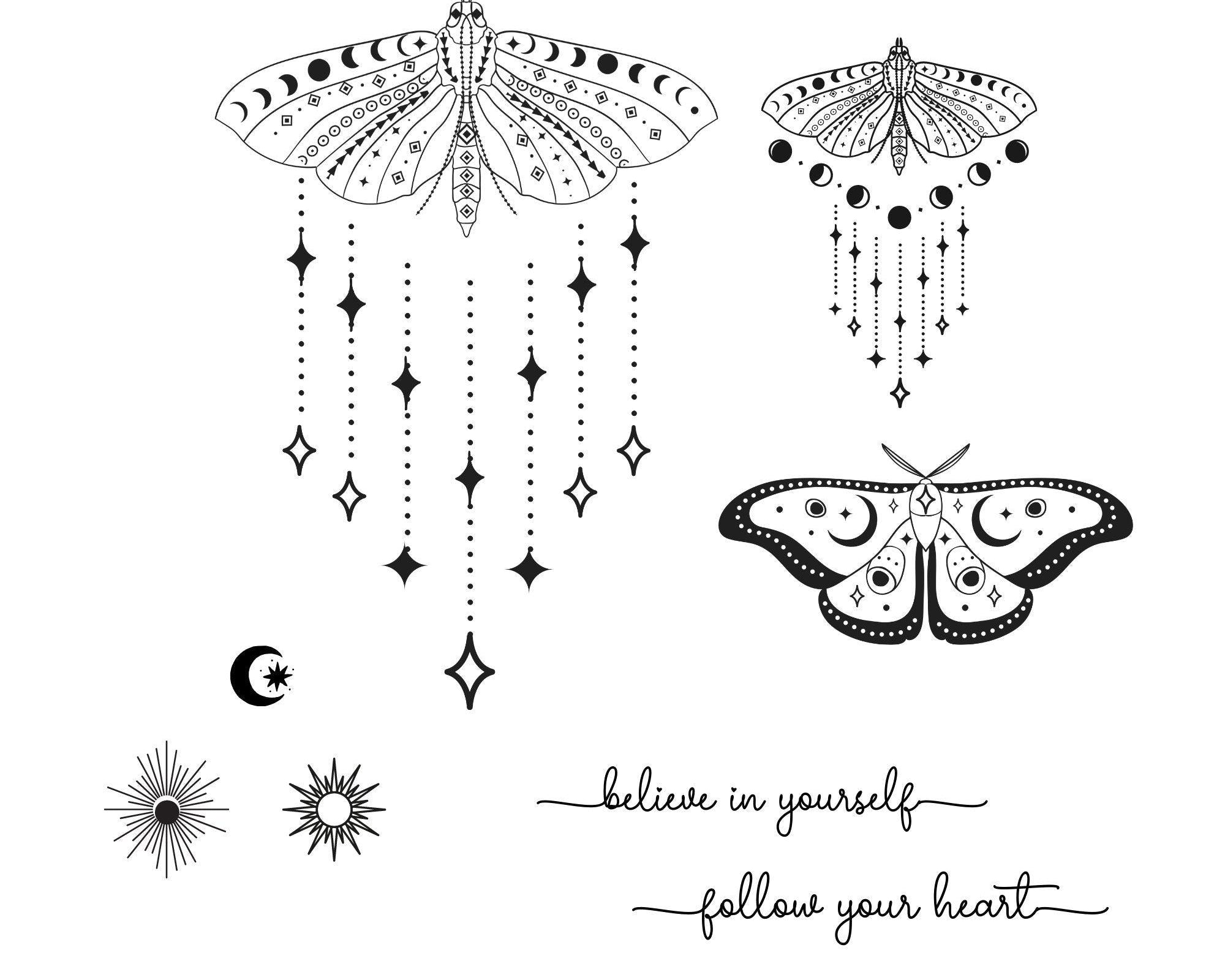 Tattoo | temporär | Set Schmetterlinge - Roo's Gift Shop