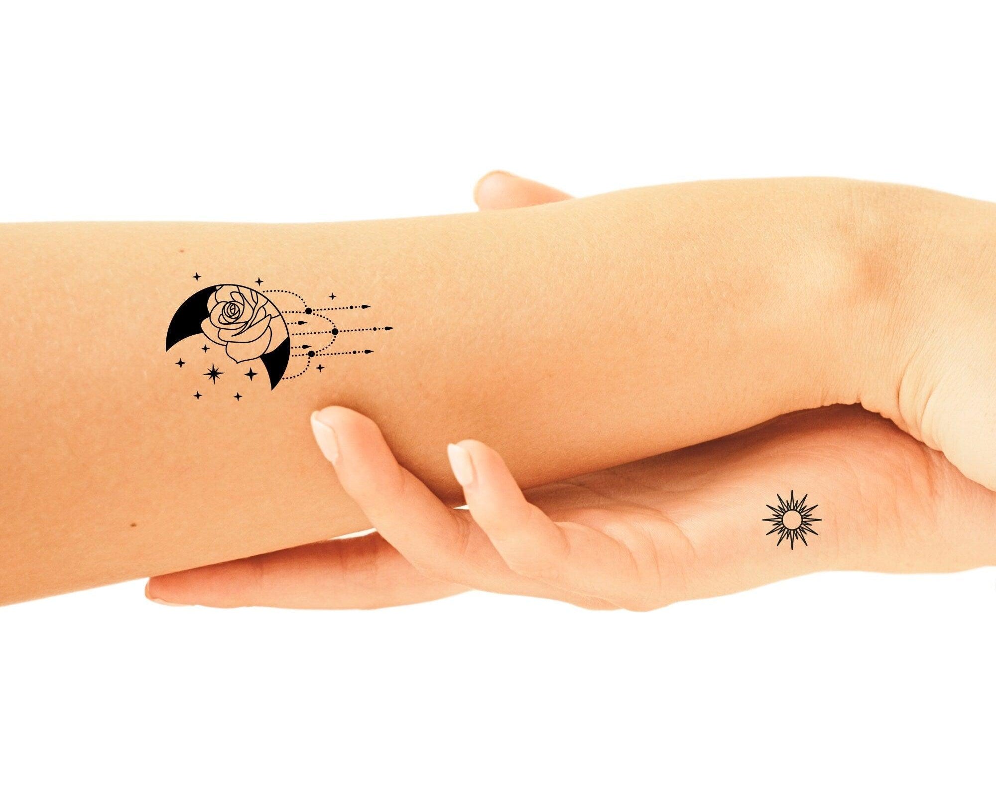 Tattoo | temporär | Set Wal, Mond, Katze - Roo's Gift Shop