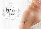 Tattoo | temporäres Hochzeits-Tattoo | JGA | personalisiert - Roo's Gift Shop