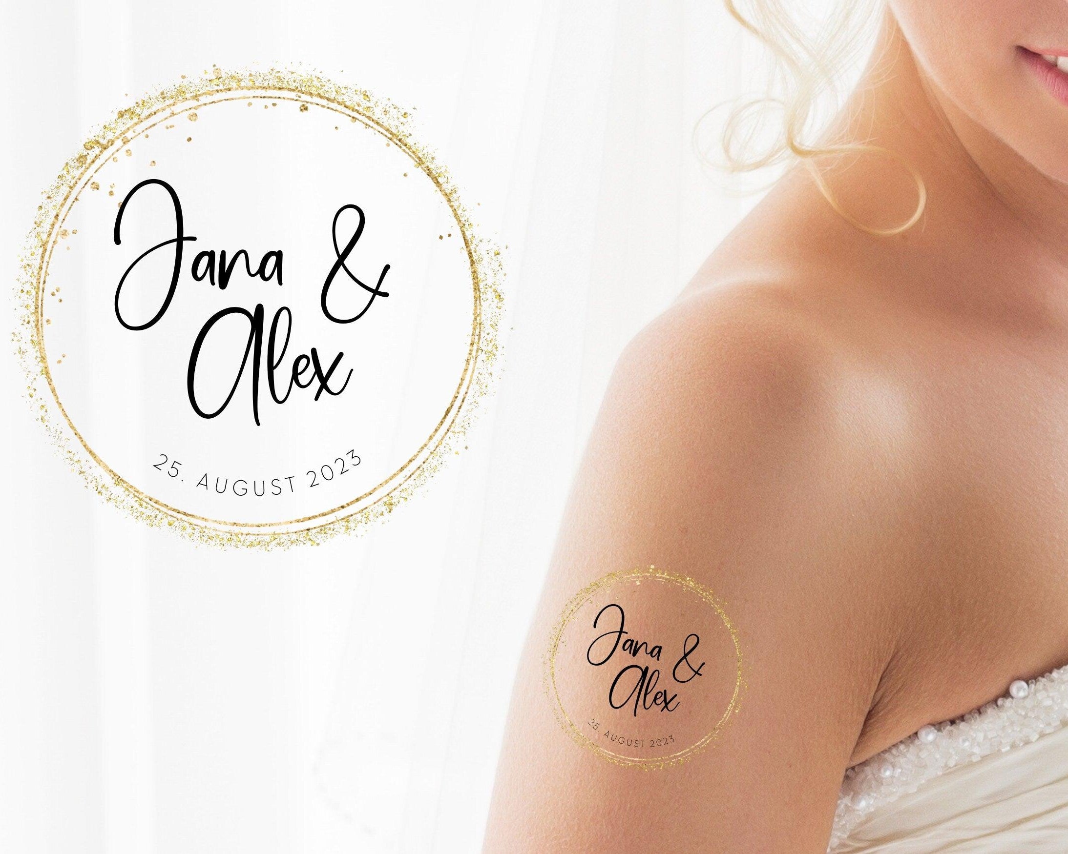 Tattoo | temporäres Hochzeits-Tattoo | JGA | personalisiert - Roo's Gift Shop