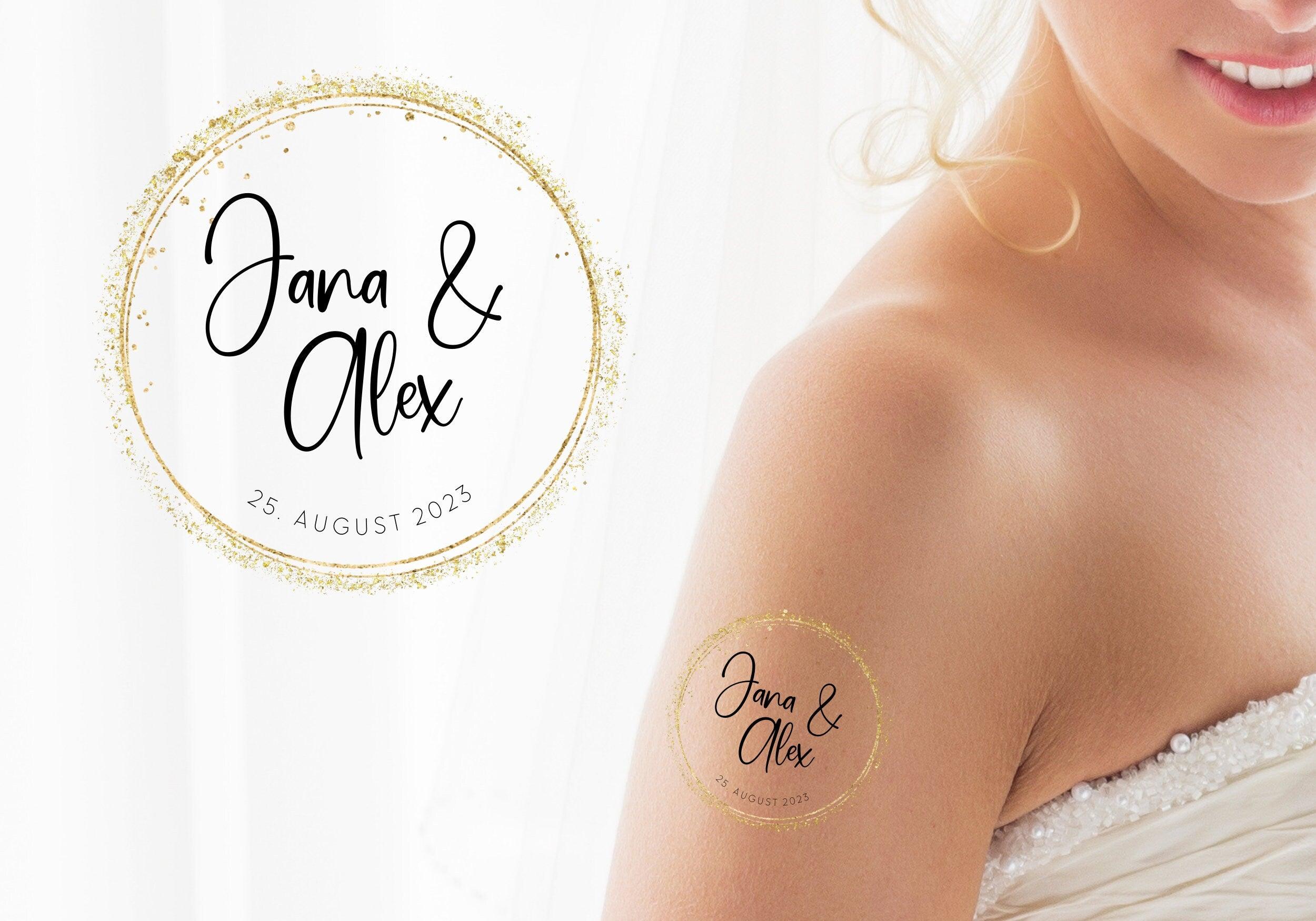 Tattoo | temporäres Hochzeits-Tattoo | JGA | personalisiert - Roo's Gift Shop