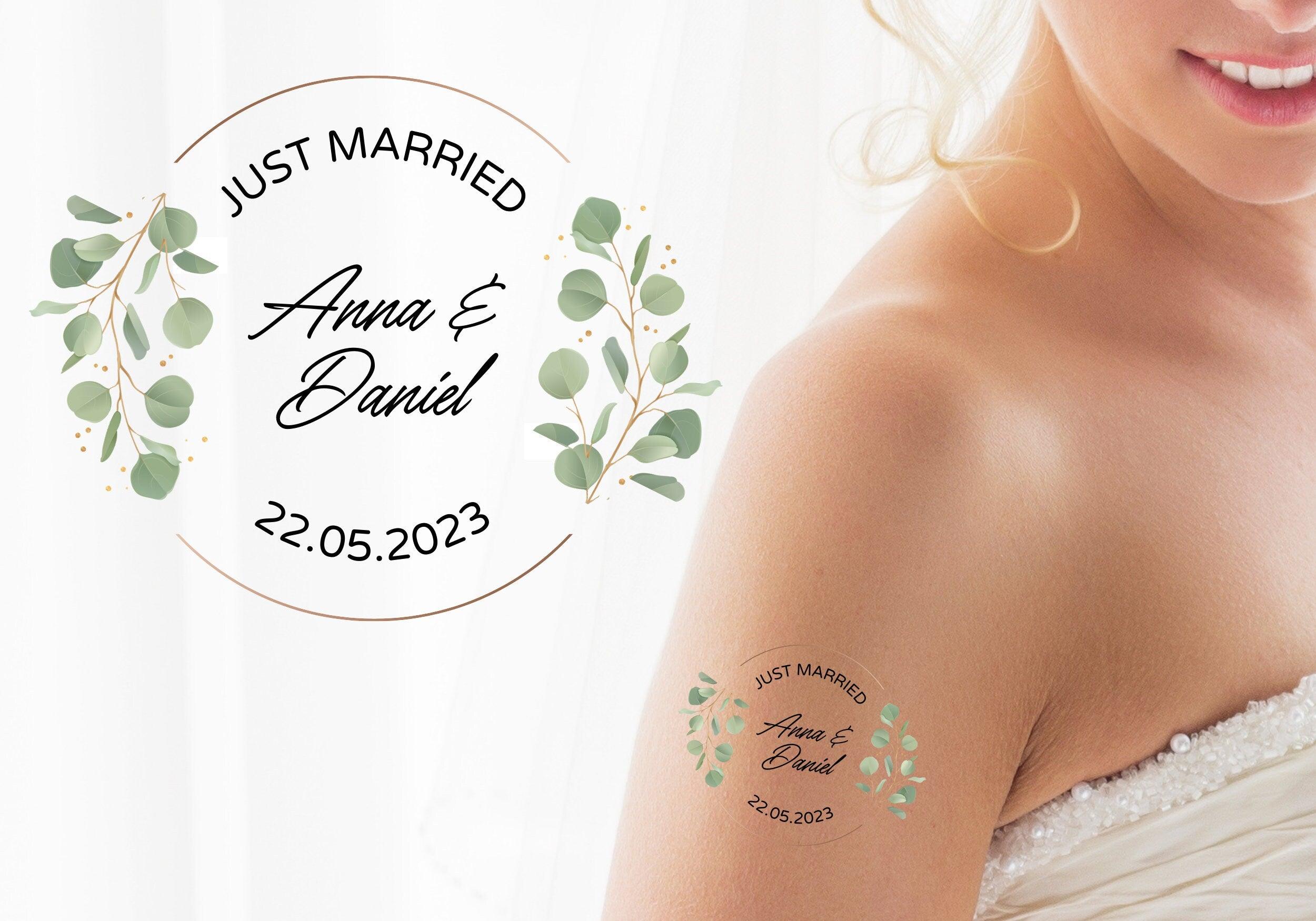 Tattoo | temporäres Hochzeits-Tattoo | JGA | personalisiert - Roo's Gift Shop