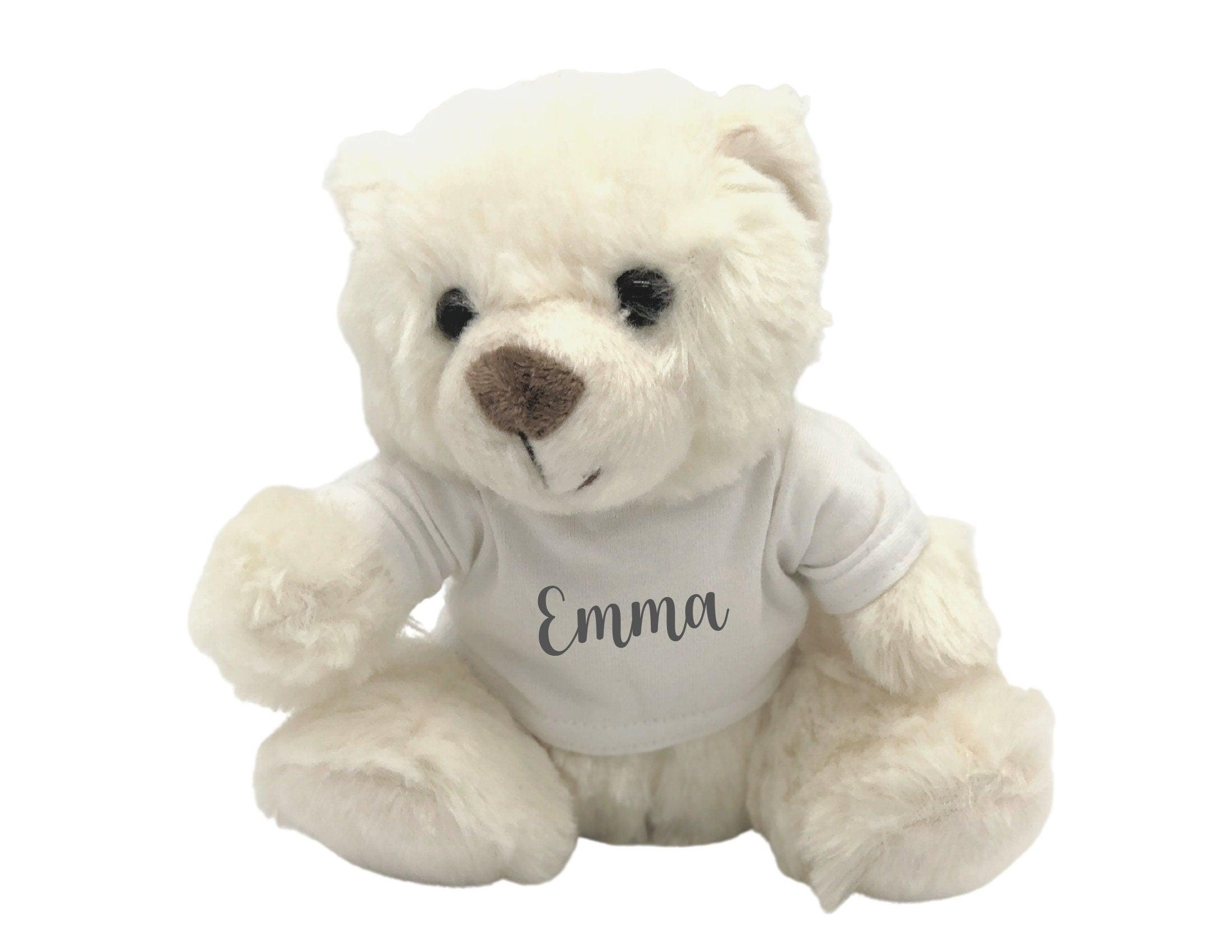 Teddy | personalisiert | Plüschtier mit Namen | Babygeschenk - Roo's Gift Shop