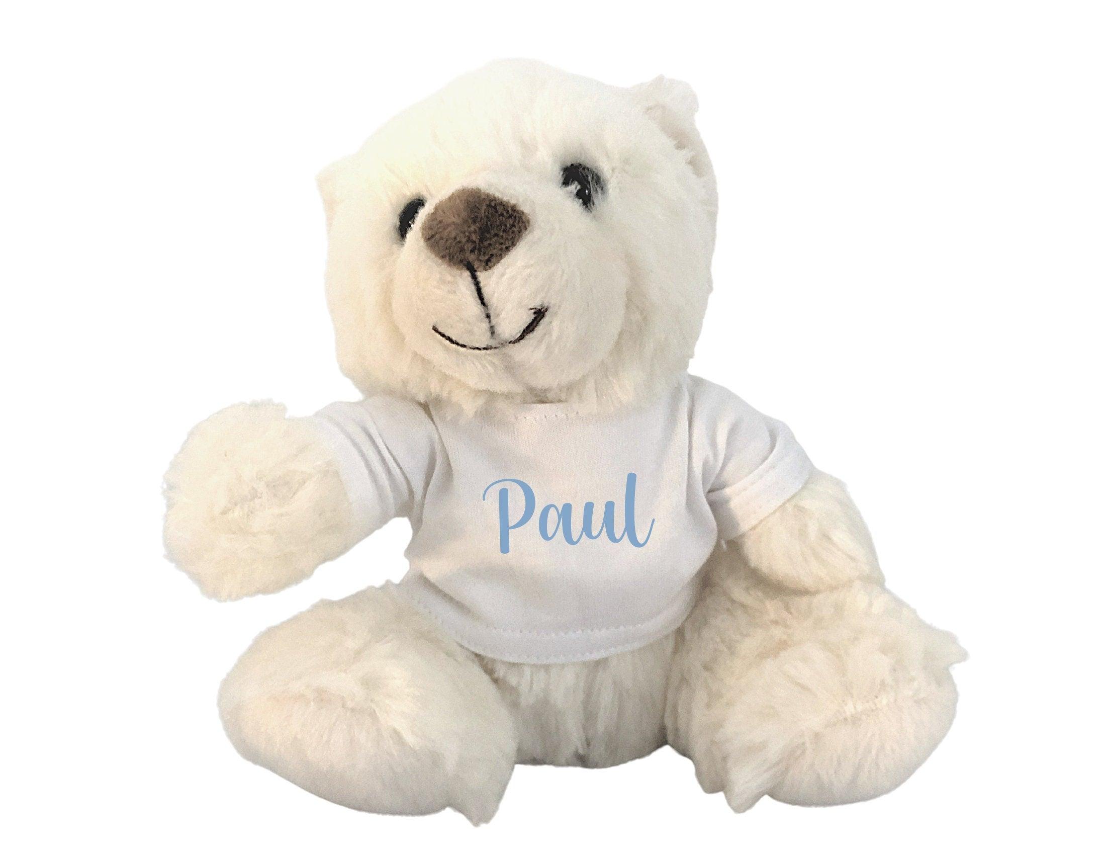 Teddy | personalisiert | Plüschtier mit Namen | Babygeschenk - Roo's Gift Shop