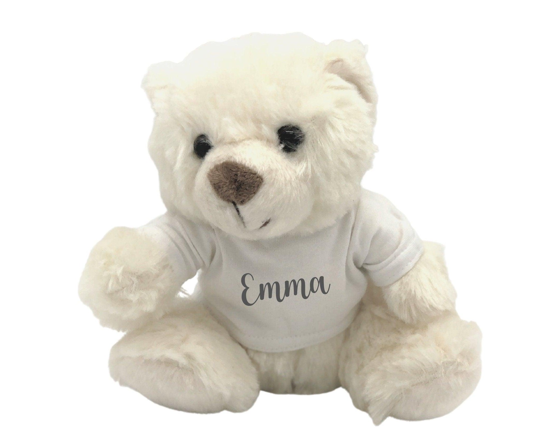 Teddy | personalisiert | Plüschtier mit Namen | Babygeschenk - Roo's Gift Shop