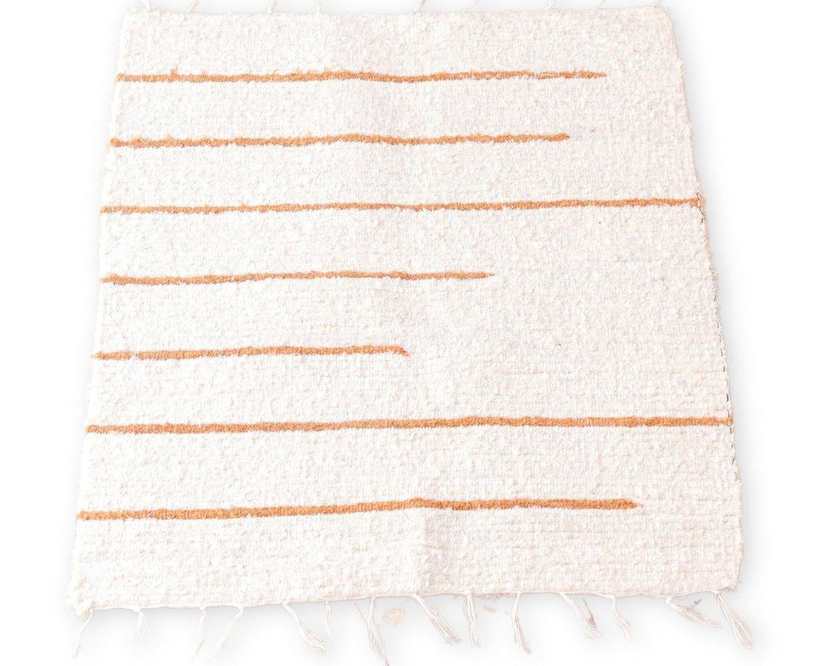 Teppich aus weißer Baumwolle GIANYAR - Roo's Gift Shop