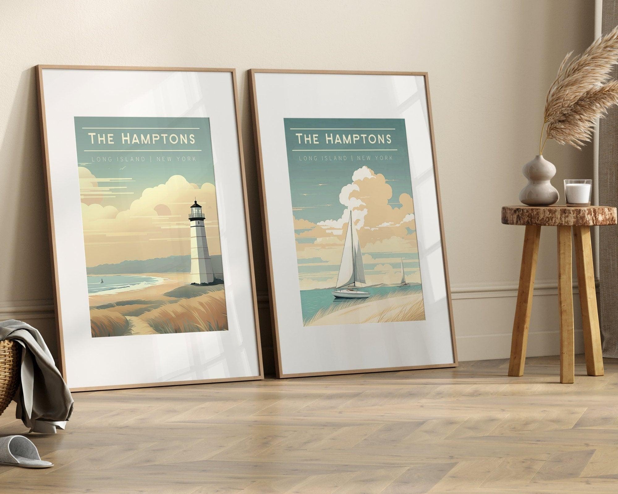 The Hamptons | Poster Serie Retro Travel Poster | Digitaler Download | Set mit 2 Motiven - Roo's Gift Shop