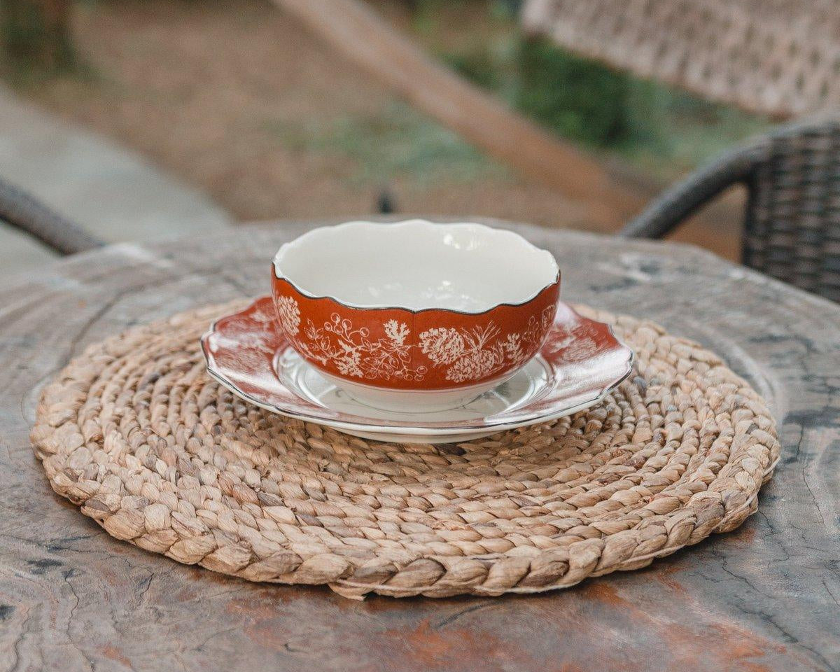 Tisch-Set PANDAWA | Boho Platzmatte Wasserhyzinthe (Set 2, 4 o. 6) - Roo's Gift Shop