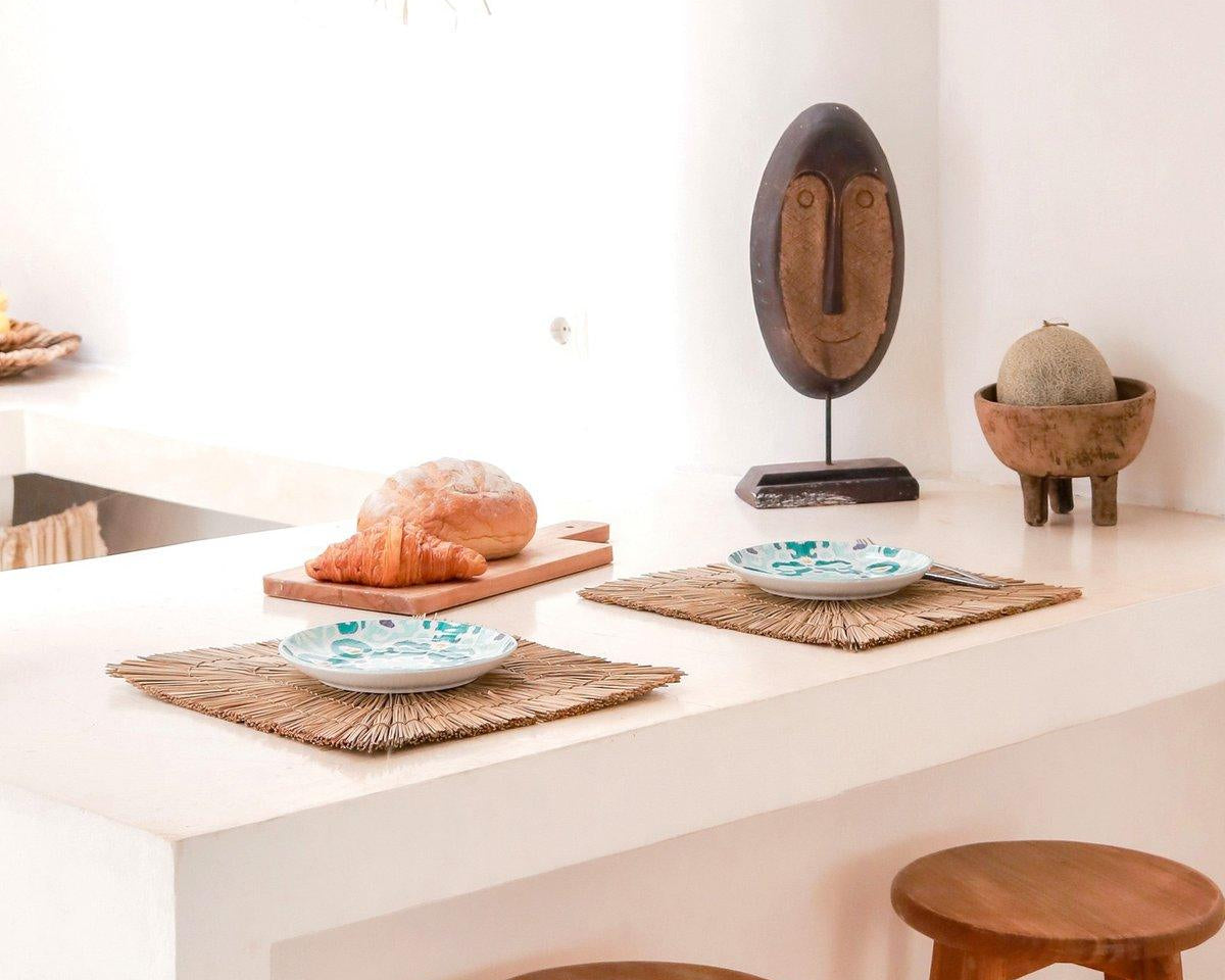 Tisch-Set VARNA | quadratisch | Seegras | Set 2, 4 oder 6) - Roo's Gift Shop