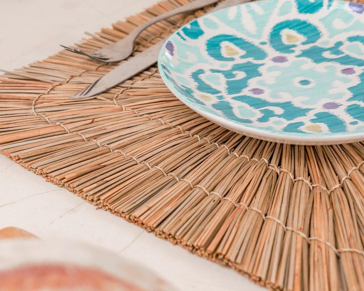 Tisch-Set VARNA | quadratisch | Seegras | Set 2, 4 oder 6) - Roo's Gift Shop