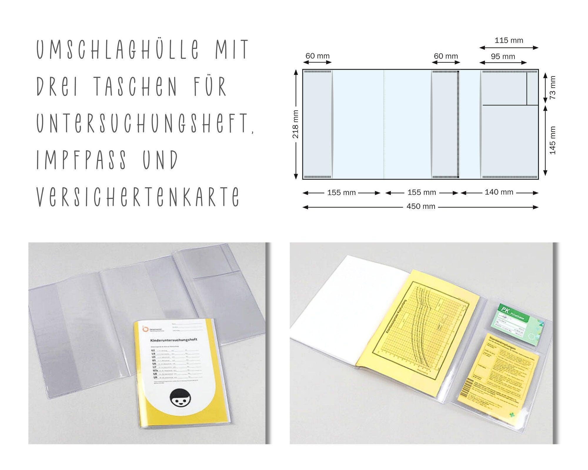 U-Heft und Impfpass Hülle | personalisiert mit Namen | Tiermotive - Roo's Gift Shop