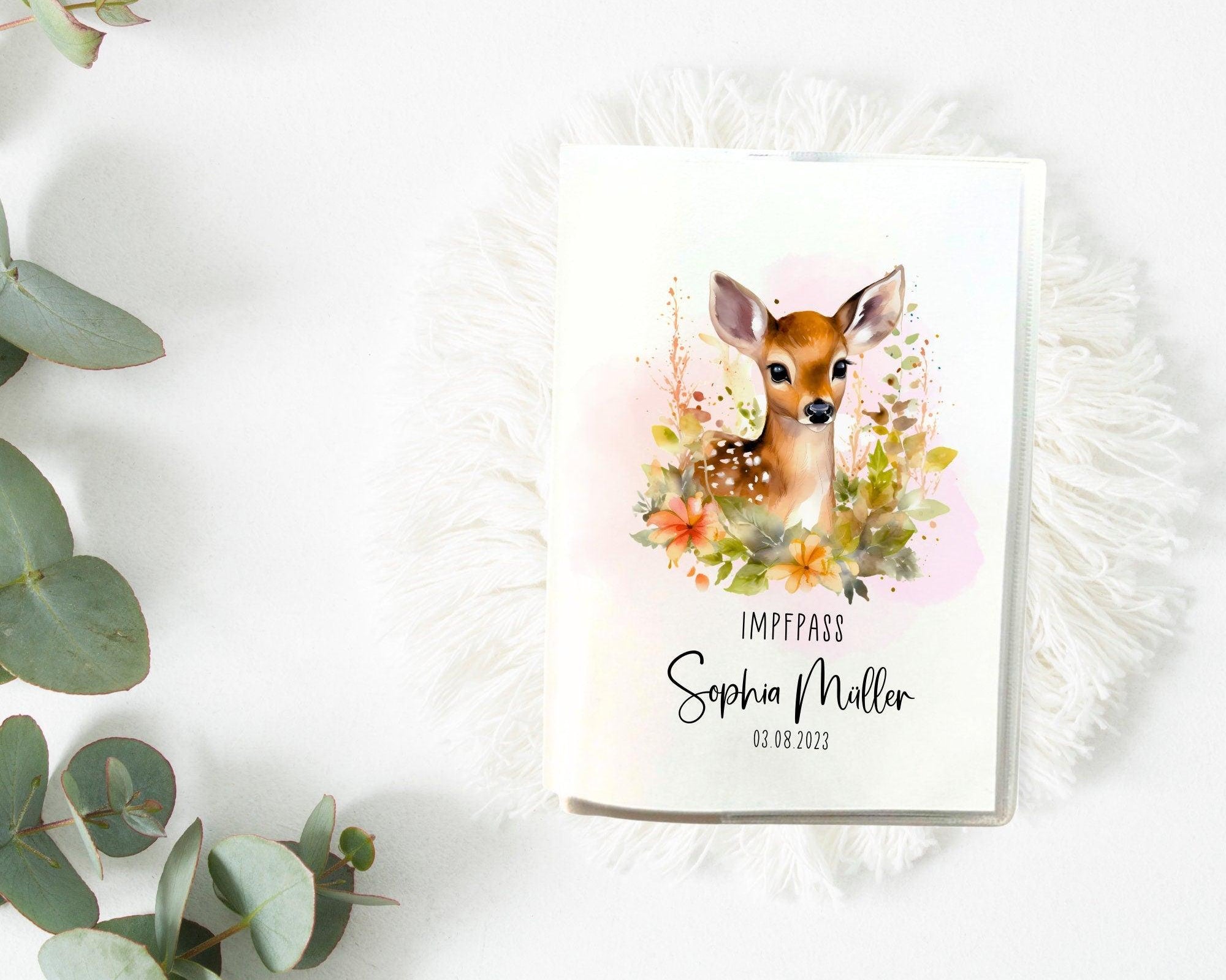 U-Heft und Impfpass Hülle | personalisiert mit Namen | Tiermotive - Roo's Gift Shop