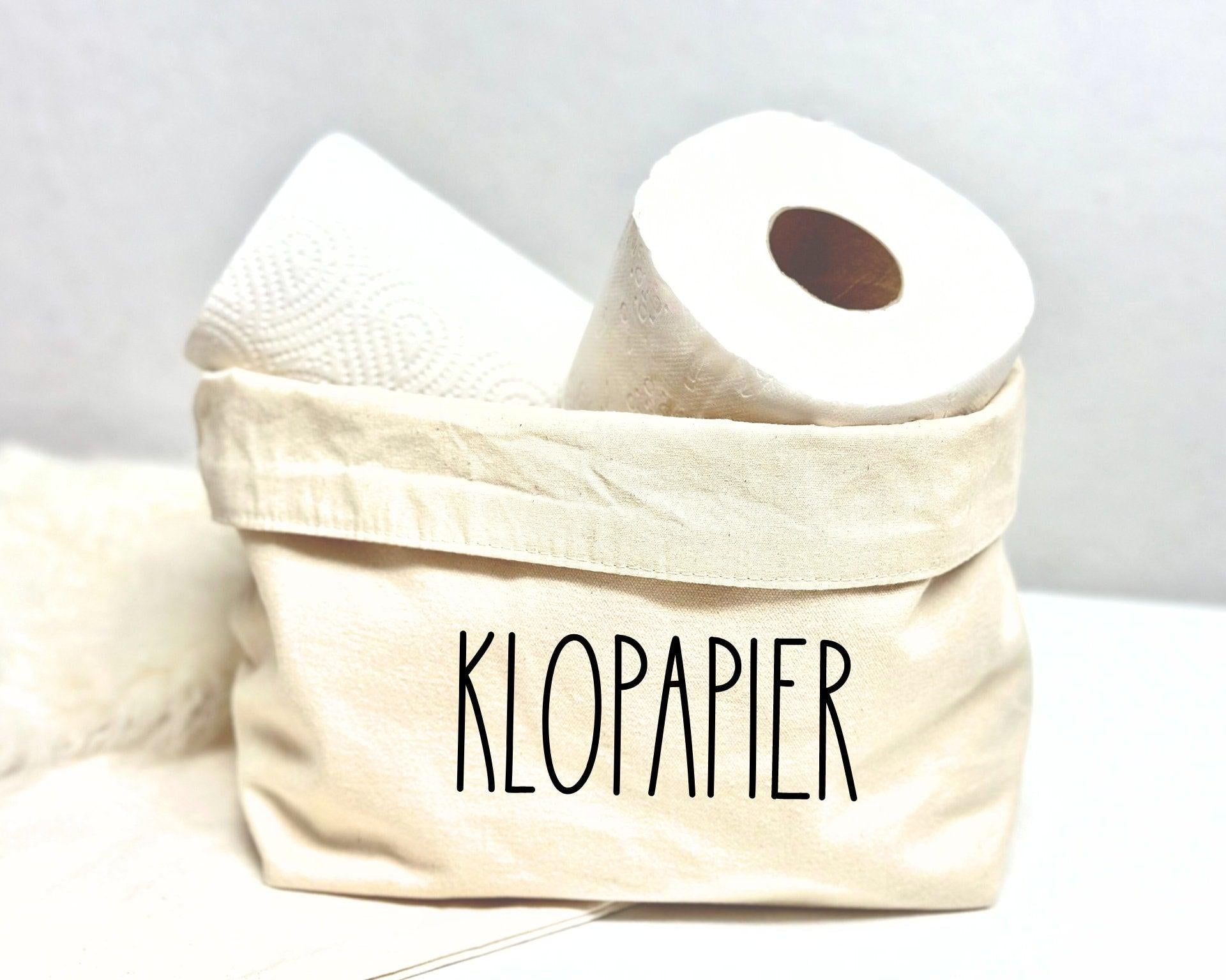 Utensilo | beiger Stoffkorb für Klopapier | Aufbewahrung - Roo's Gift Shop