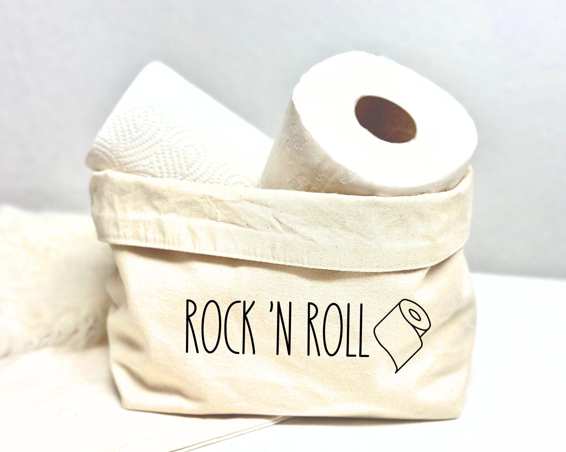 Utensilo | beiger Stoffkorb für Klopapier | Aufbewahrung - Roo's Gift Shop