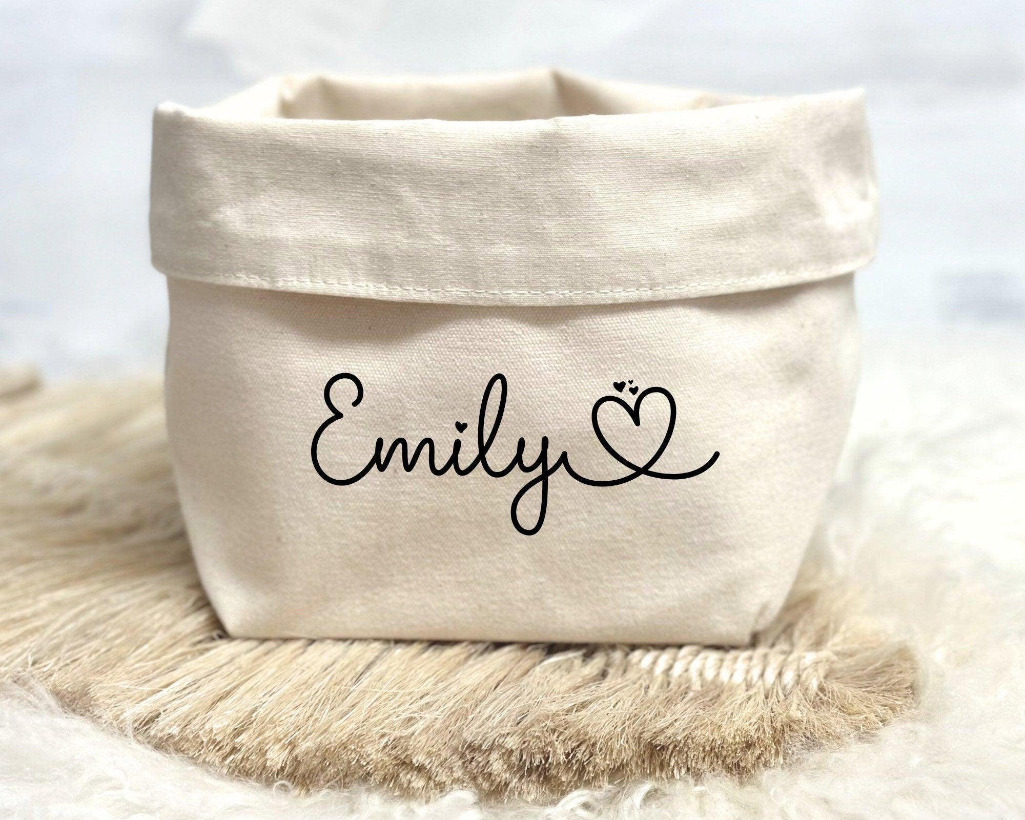 Utensilo | Personalisiert | Stoffkorb Baby Name - Roo's Gift Shop