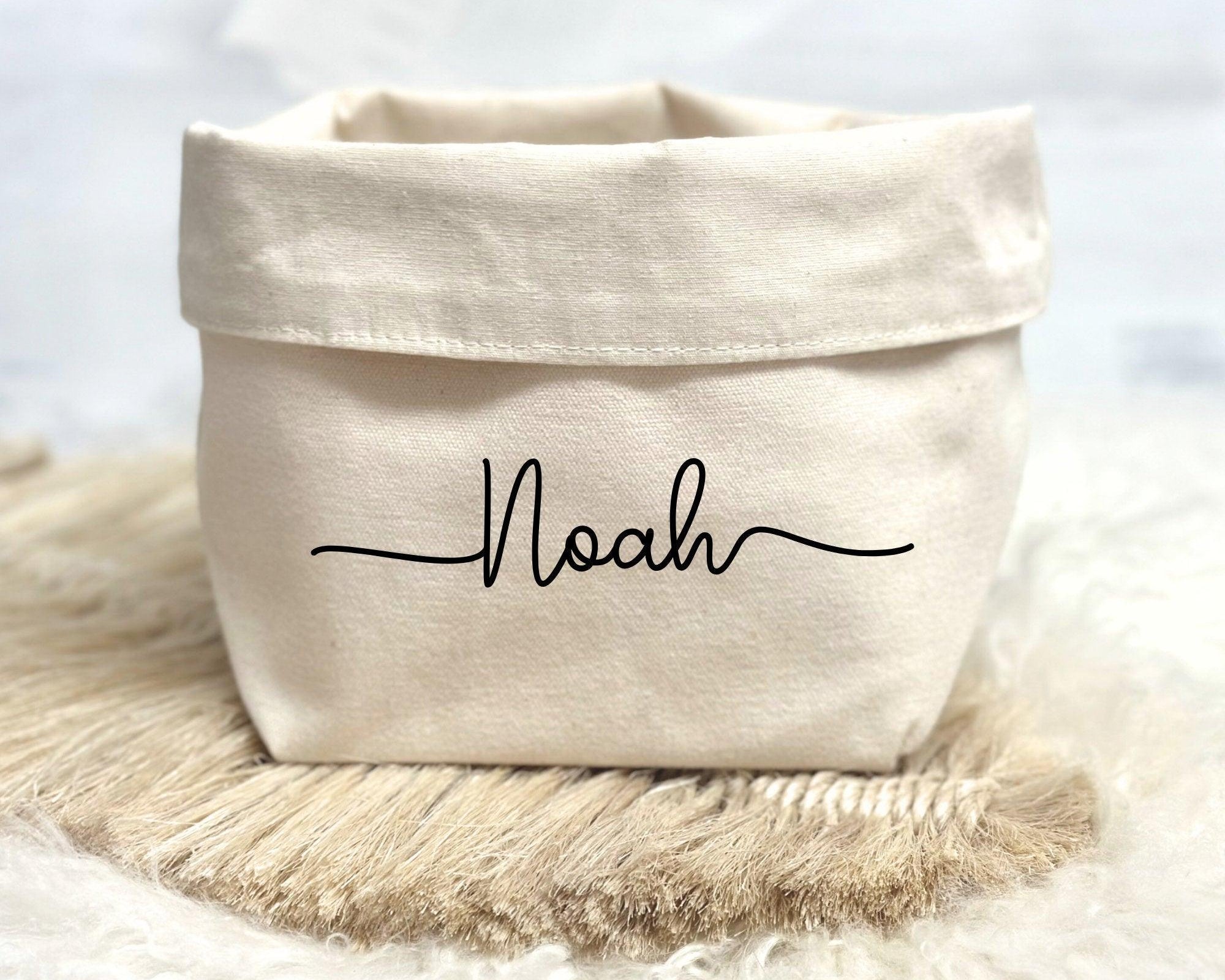 Utensilo | Personalisiert | Stoffkorb Baby Name - Roo's Gift Shop