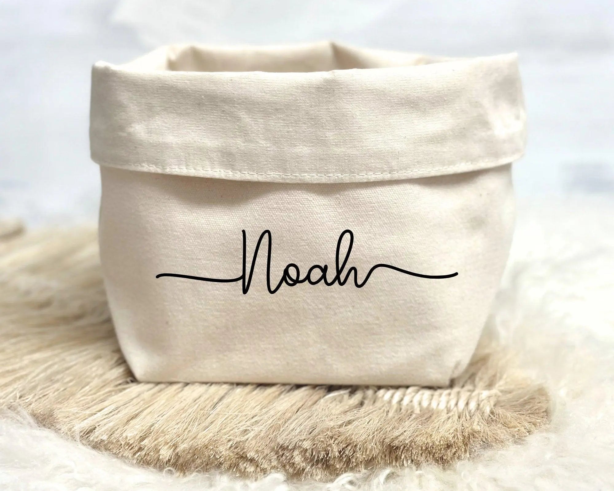 Utensilo | Personalisiert | Stoffkorb Baby Name - Roo's Gift Shop
