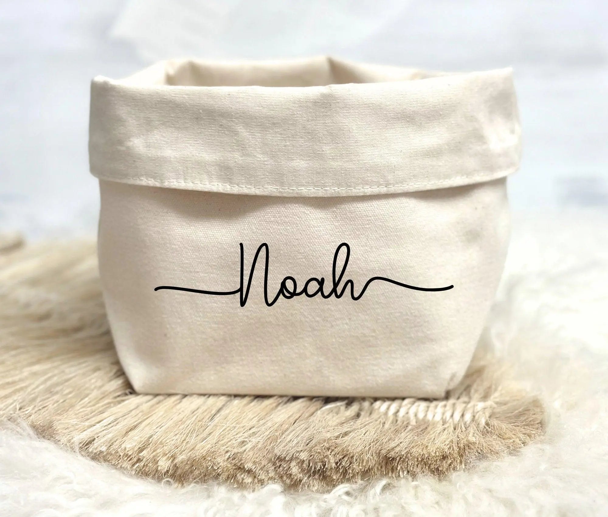 Utensilo | Personalisiert | Stoffkorb Baby Name - Roo's Gift Shop