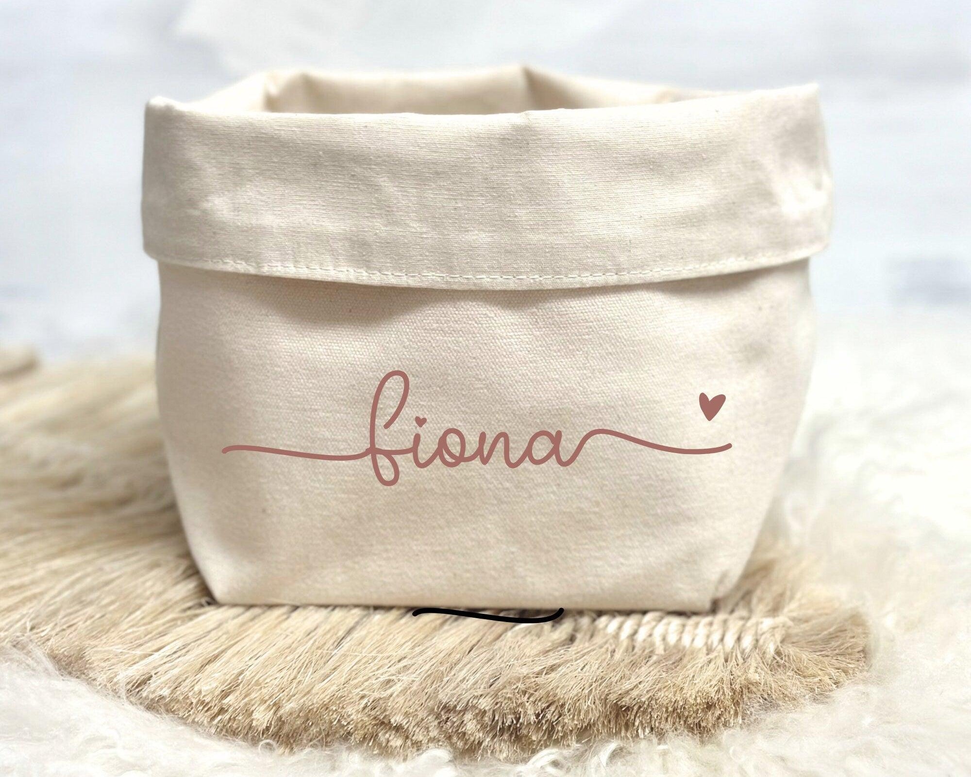 Utensilo | Personalisiert | Stoffkorb Baby Name - Roo's Gift Shop