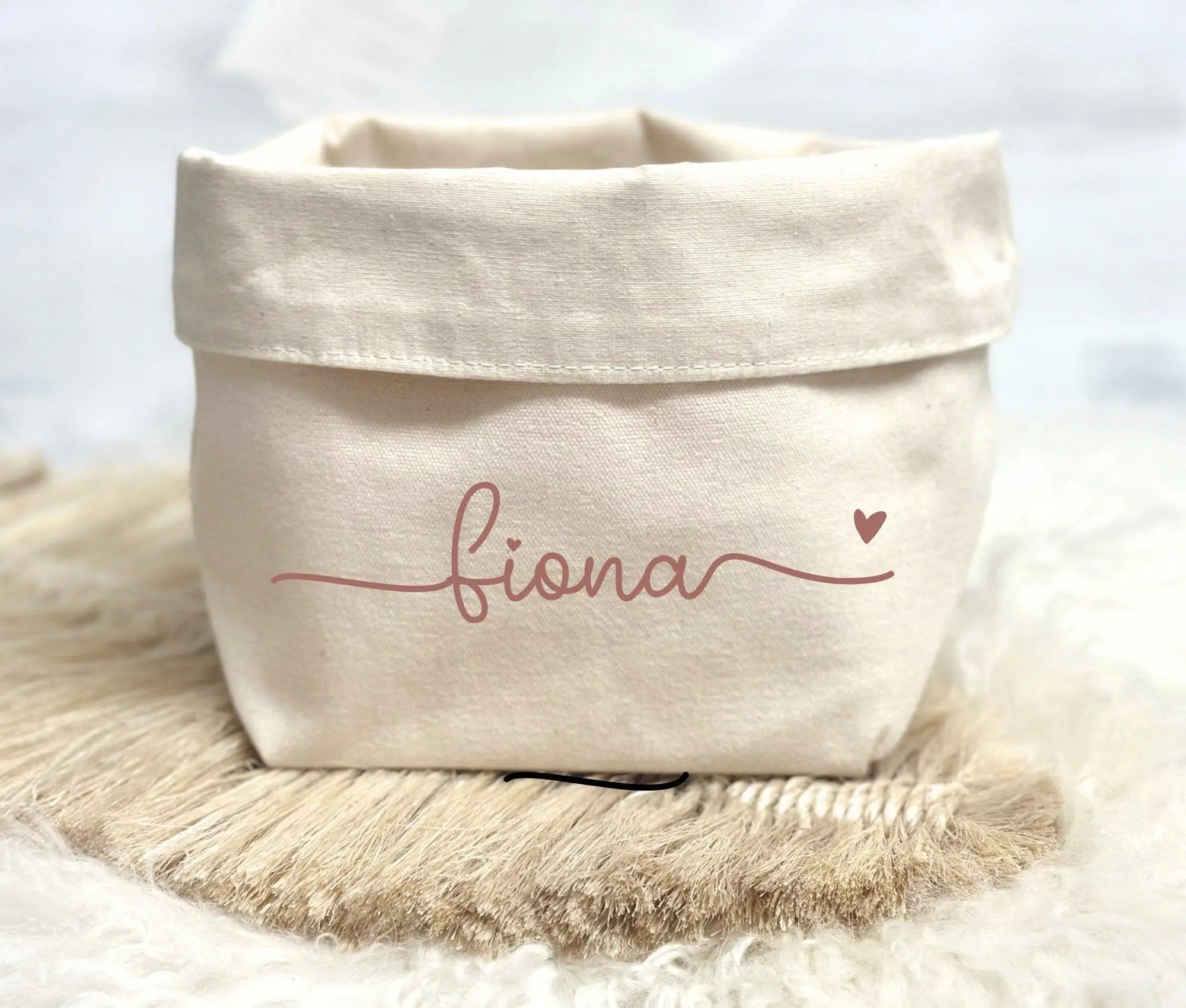 Utensilo | Personalisiert | Stoffkorb Baby Name - Roo's Gift Shop