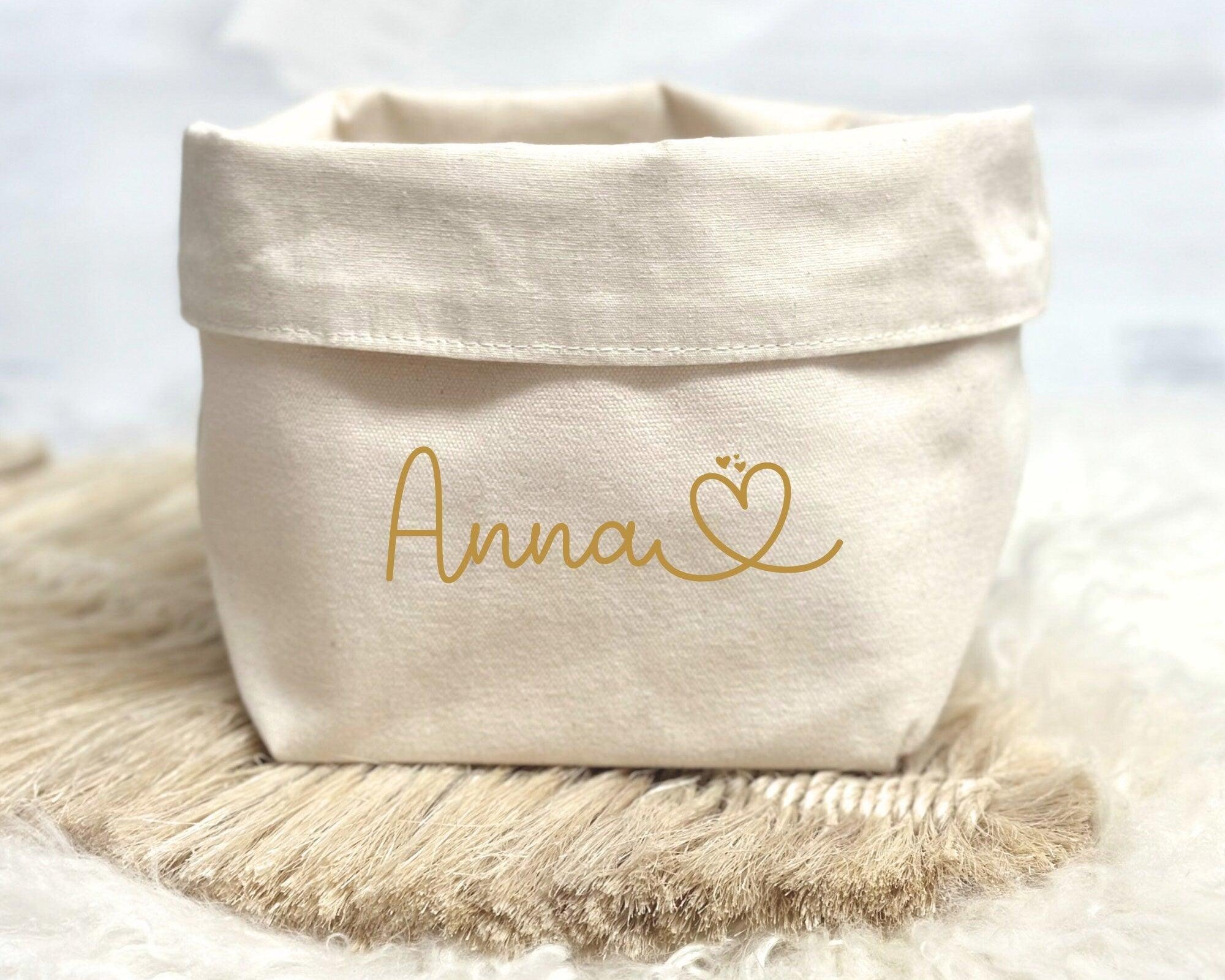 Utensilo | Personalisiert | Stoffkorb Baby Name - Roo's Gift Shop