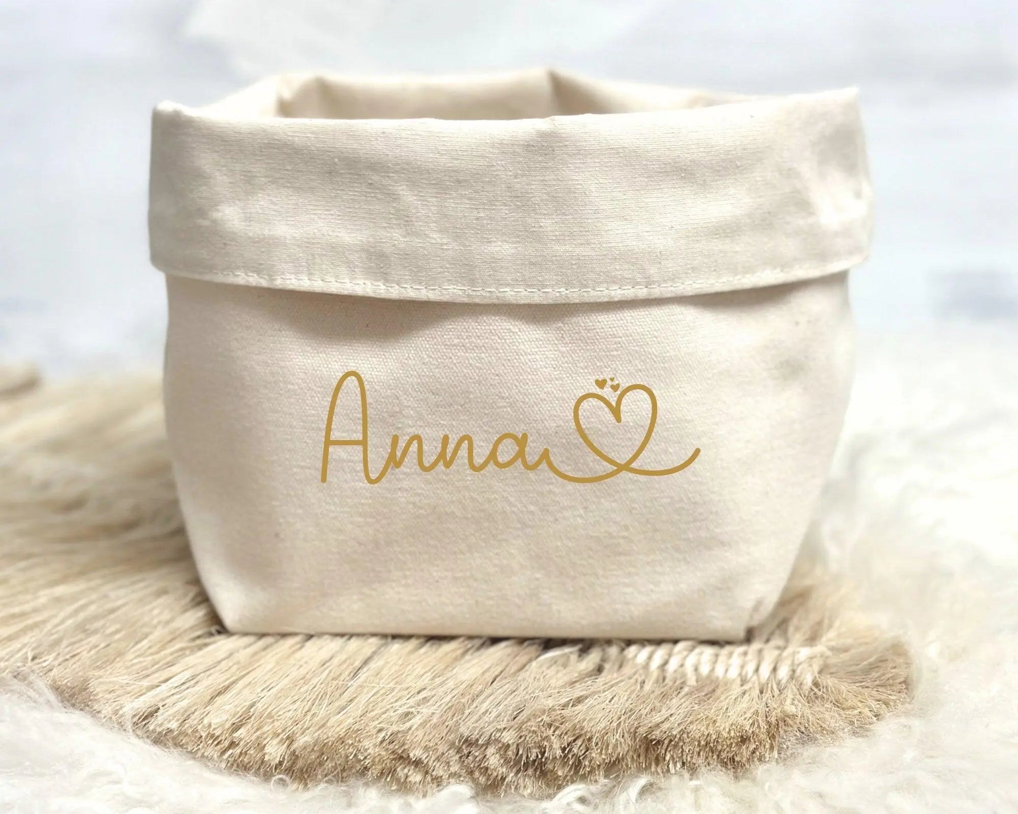 Utensilo | Personalisiert | Stoffkorb Baby Name - Roo's Gift Shop