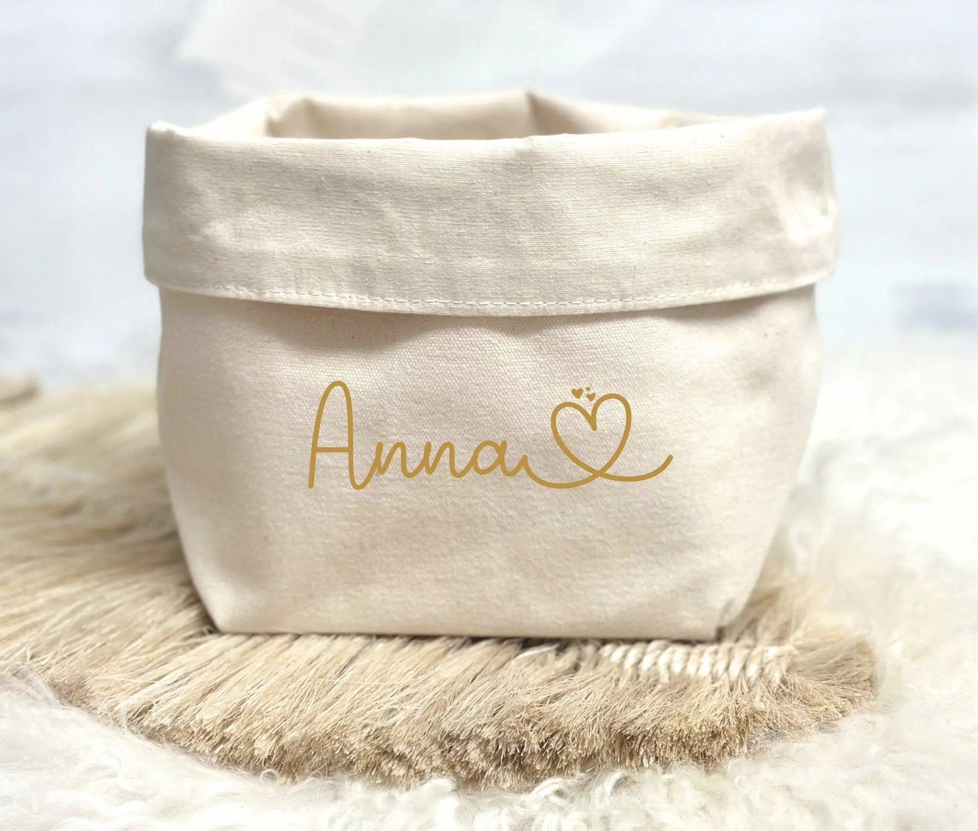 Utensilo | Personalisiert | Stoffkorb Baby Name - Roo's Gift Shop