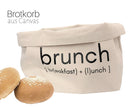 Utensilo | Stoffkorb natur | Brotkorb | "BRUNCH" - Roo's Gift Shop