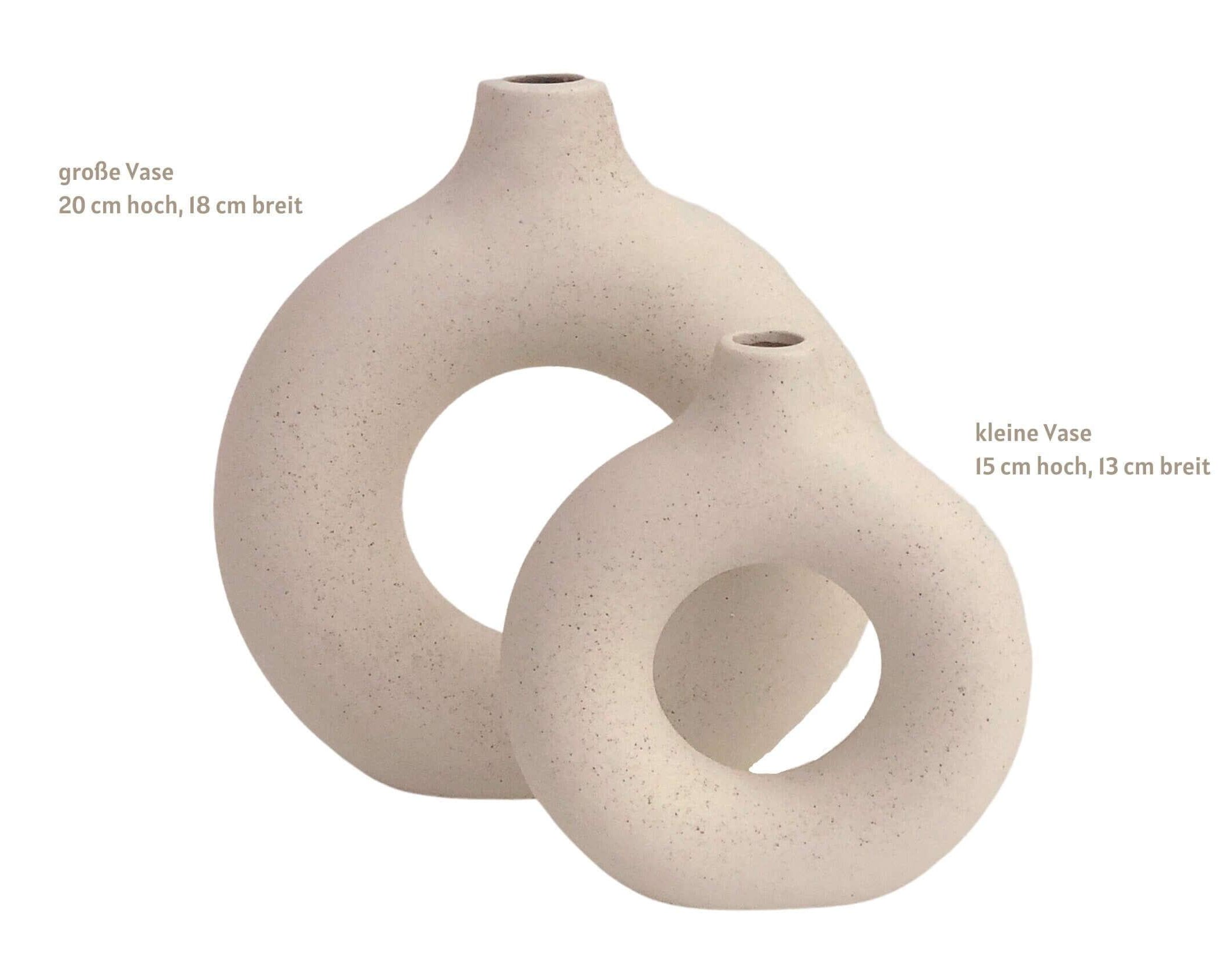 Vase | Donut Vasen | runde Vase mit Loch - Roo's Gift Shop