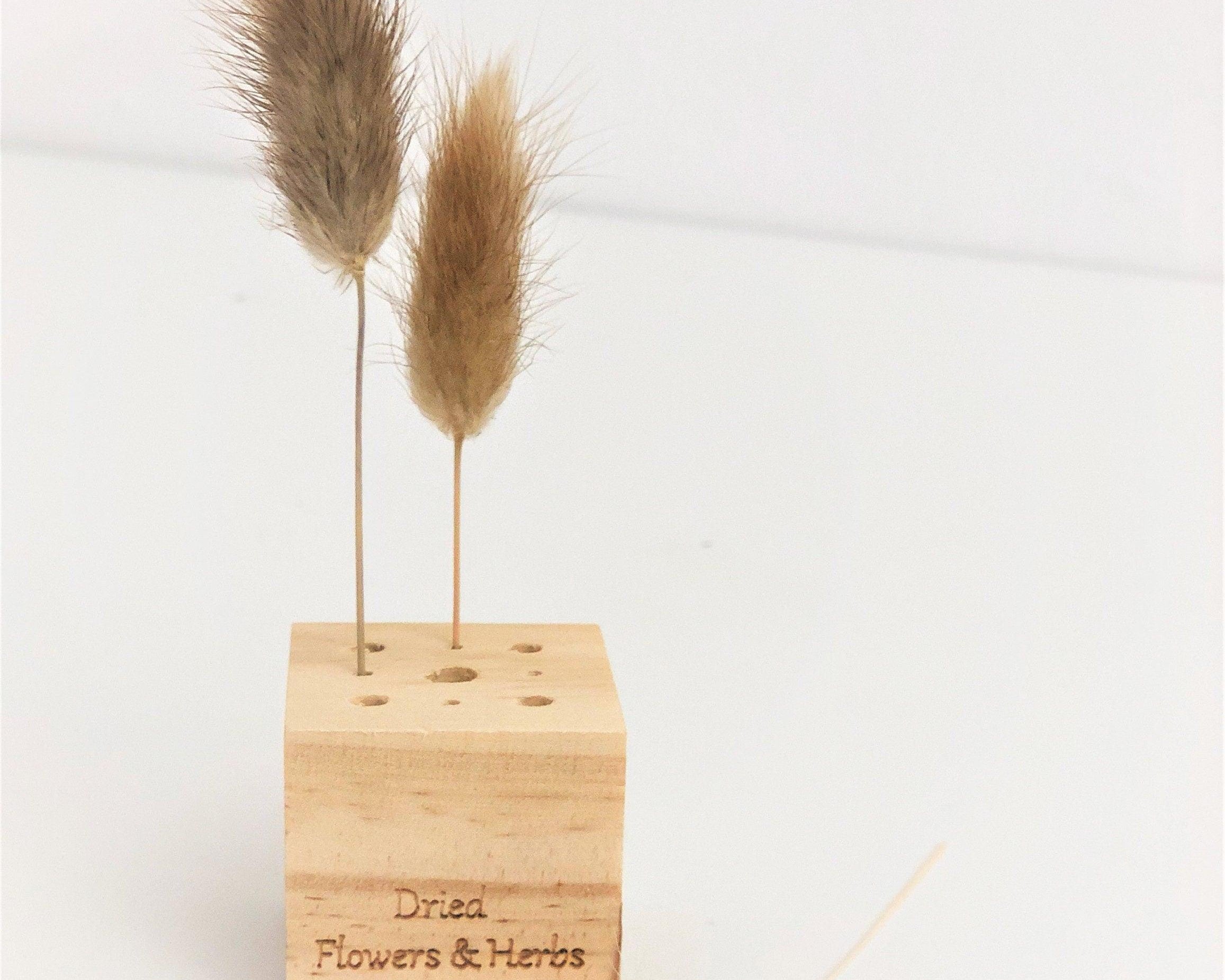 Vase | Würfel Holz | Ständer Trockenblumen - Roo's Gift Shop