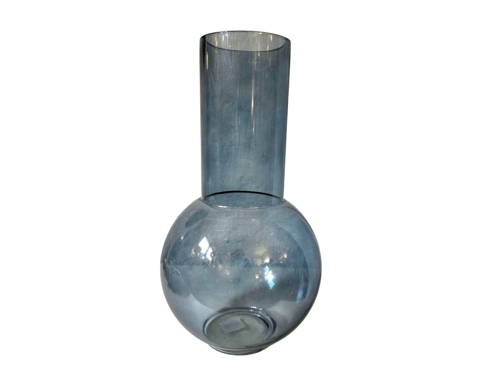 Vase Skandi Stil | Glas | graublau - Roo's Gift Shop