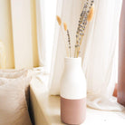 Vase Weiß Braun | Trocken- oder Frischblumen | Ton | SITU - Roo's Gift Shop