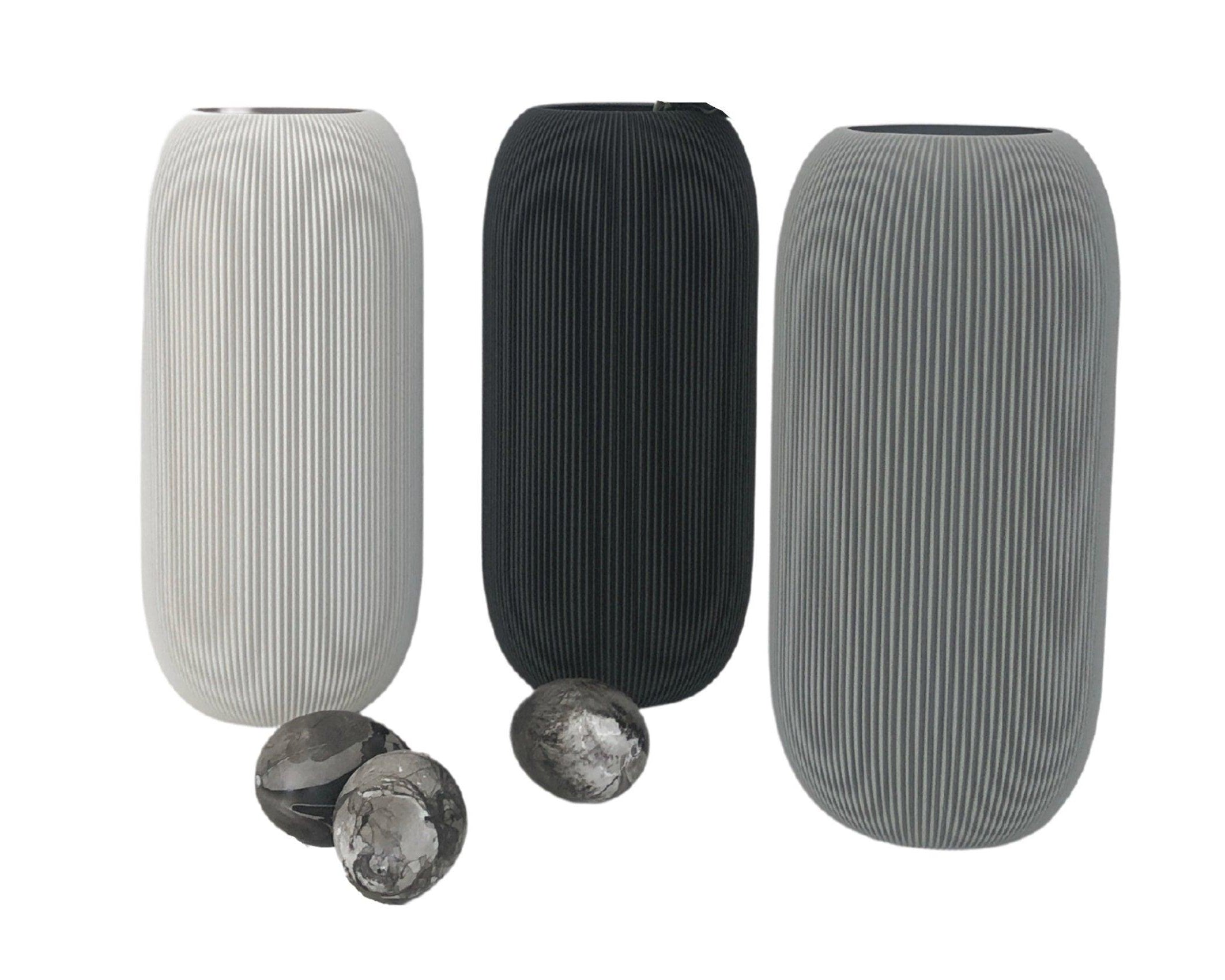 Vasen | minimalistisch | Rillen | Kunststoff - Roo's Gift Shop