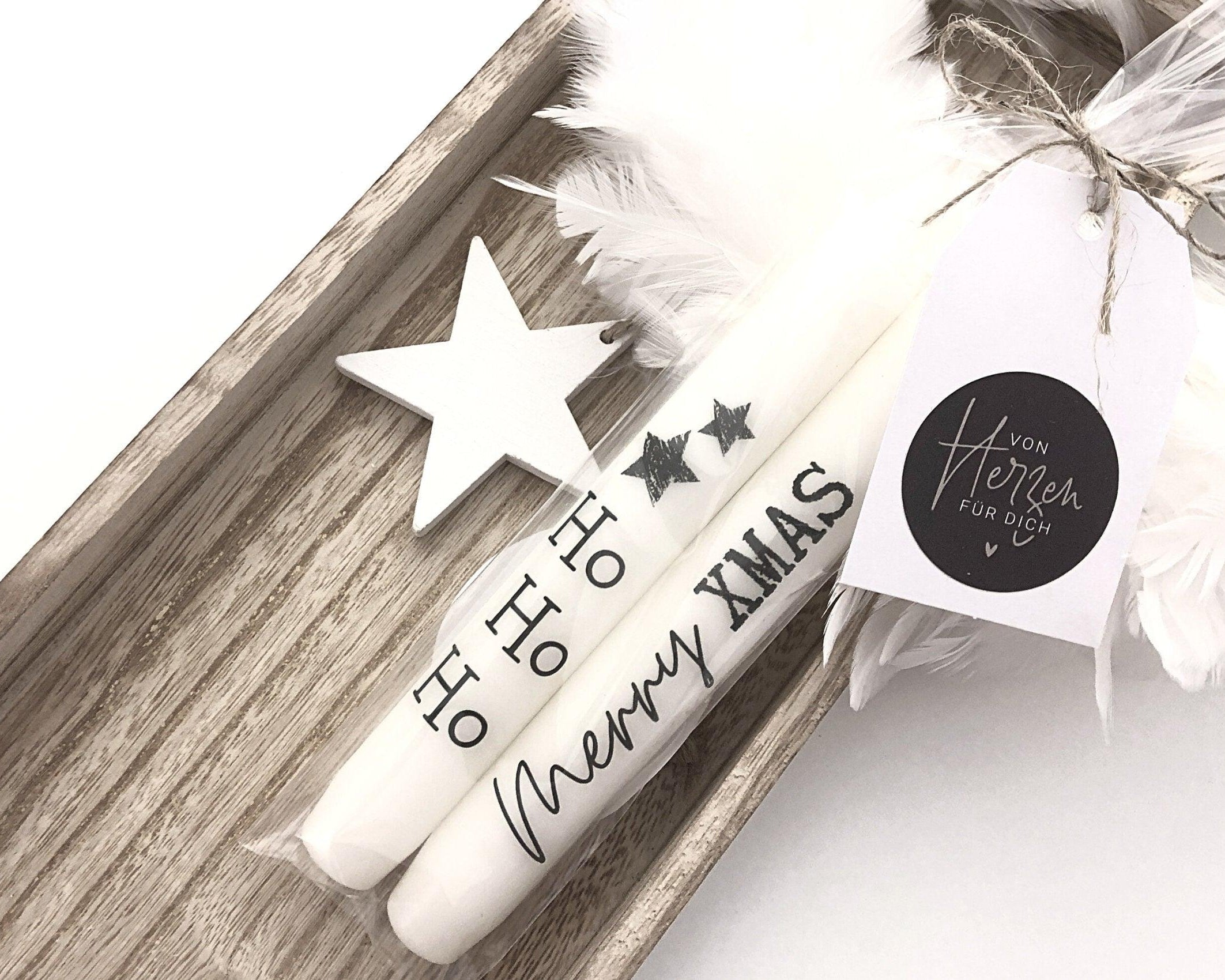 Weihnachtskerzen mit Botschaft | Kerzen Set Weihnachten - Roo's Gift Shop
