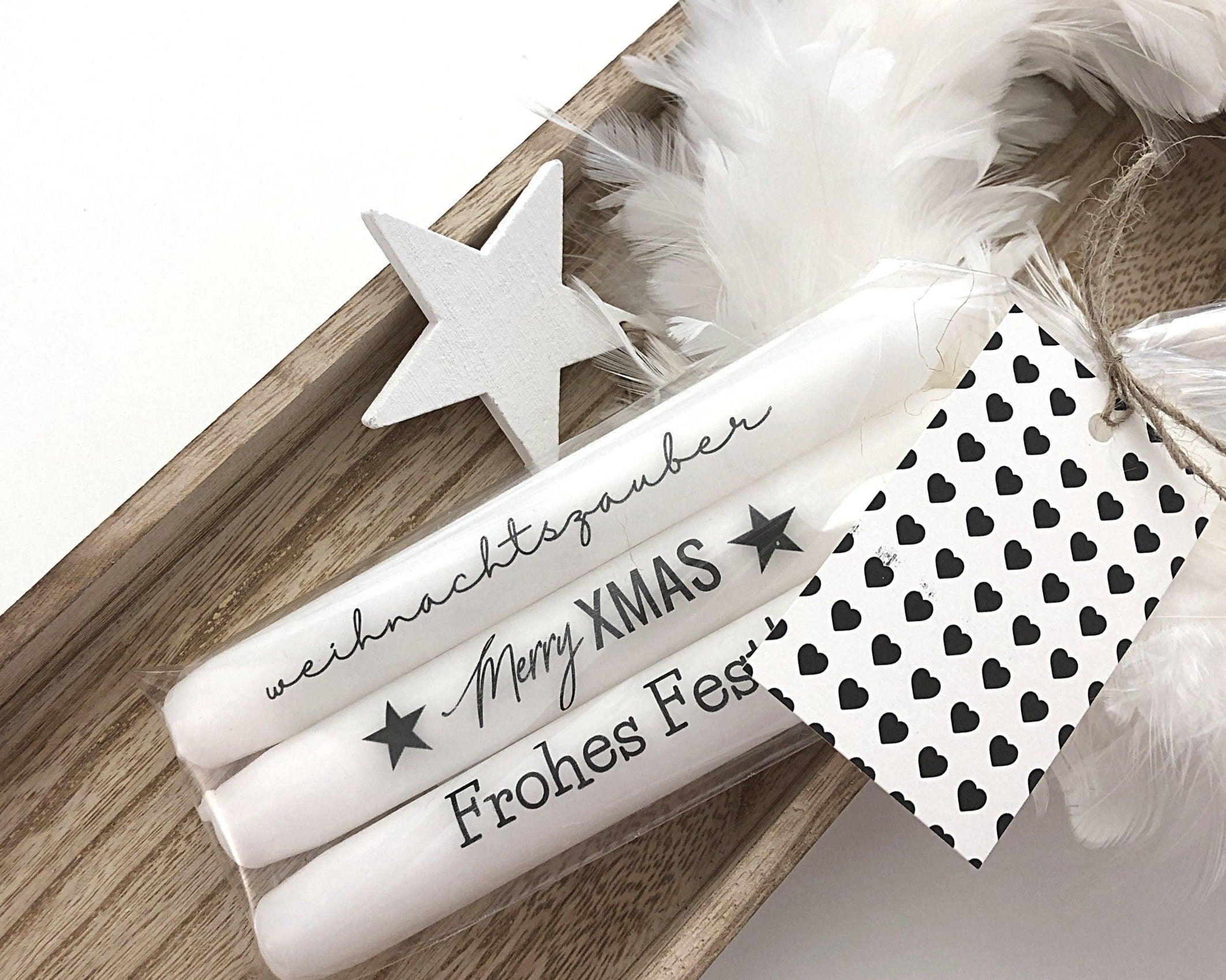 Weihnachtskerzen mit Botschaft | Set 3 Kerzen - Roo's Gift Shop