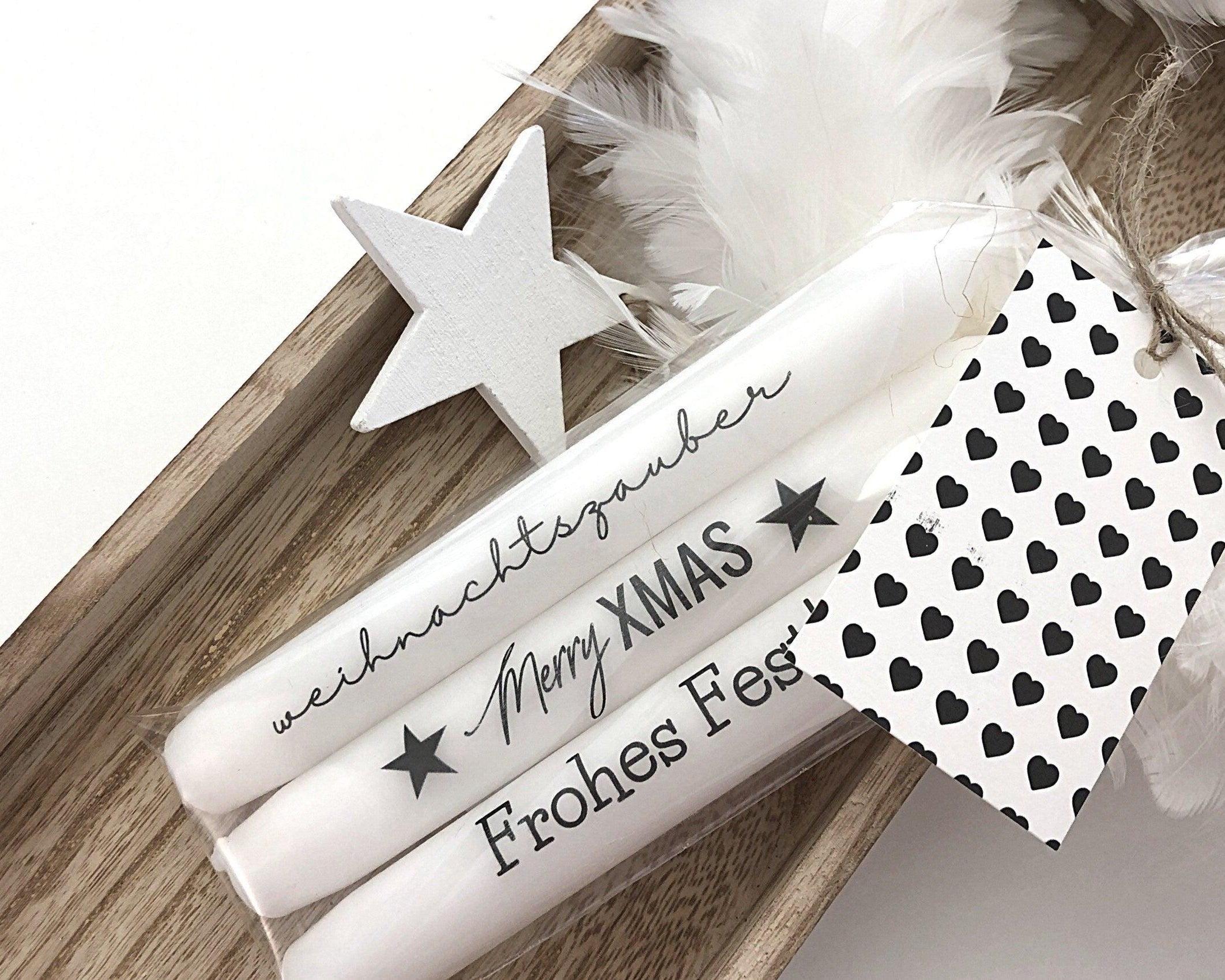 Weihnachtskerzen mit Botschaft | Set 3 Kerzen - Roo's Gift Shop