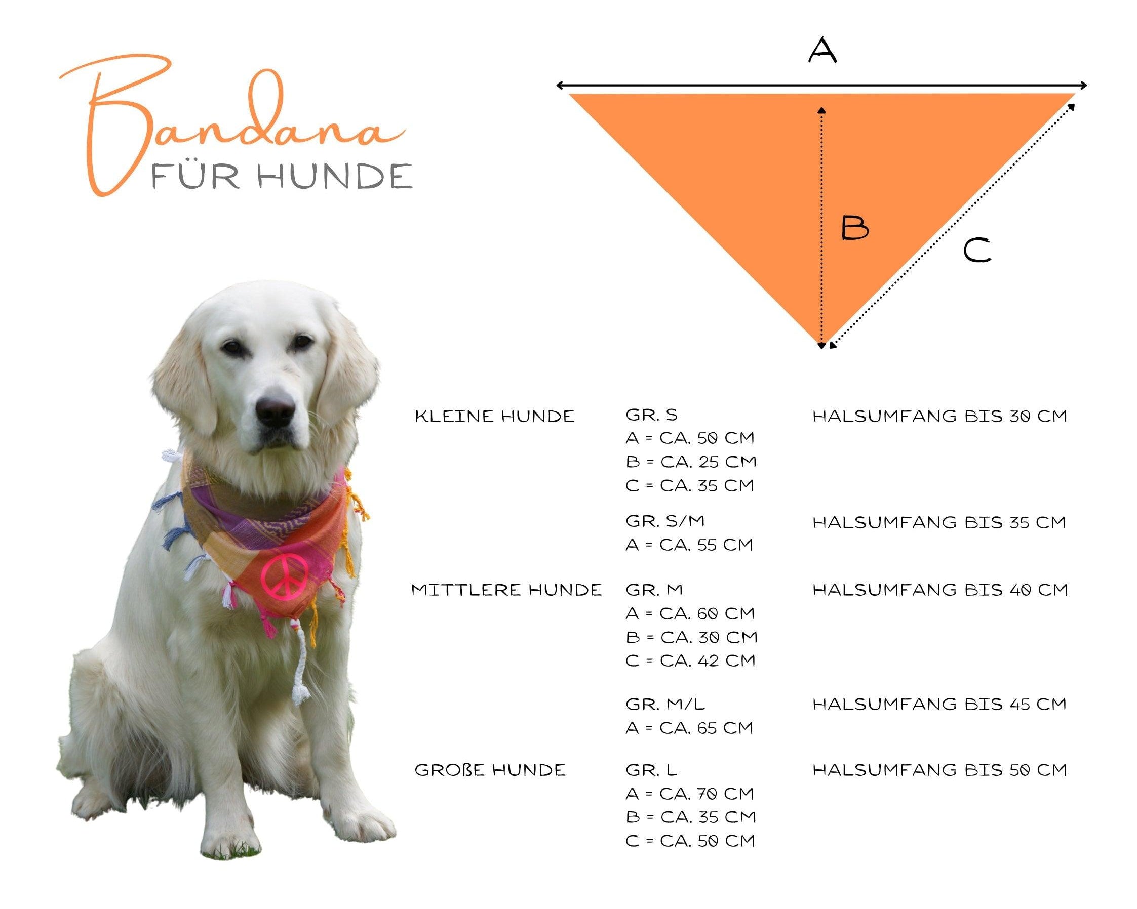 Weiß pinkes Hunde Halstuch | Bandana | Ethnomuster | Gr. S - Roo's Gift Shop