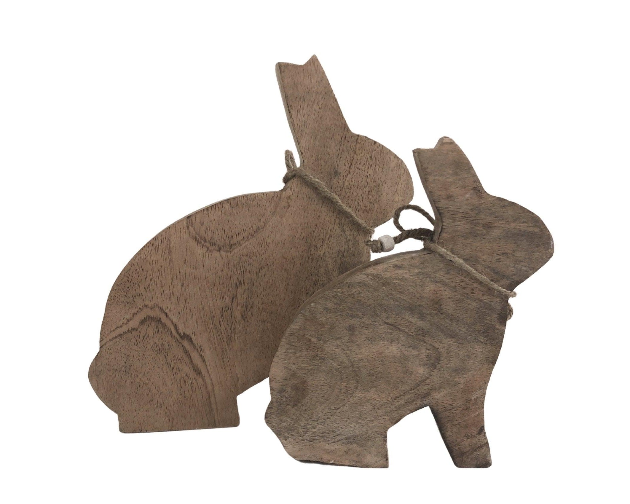 Weiße Osterhasen | Deko Objekt Ostern | Hase | Holz lackiert | zwei Größen - Roo's Gift Shop