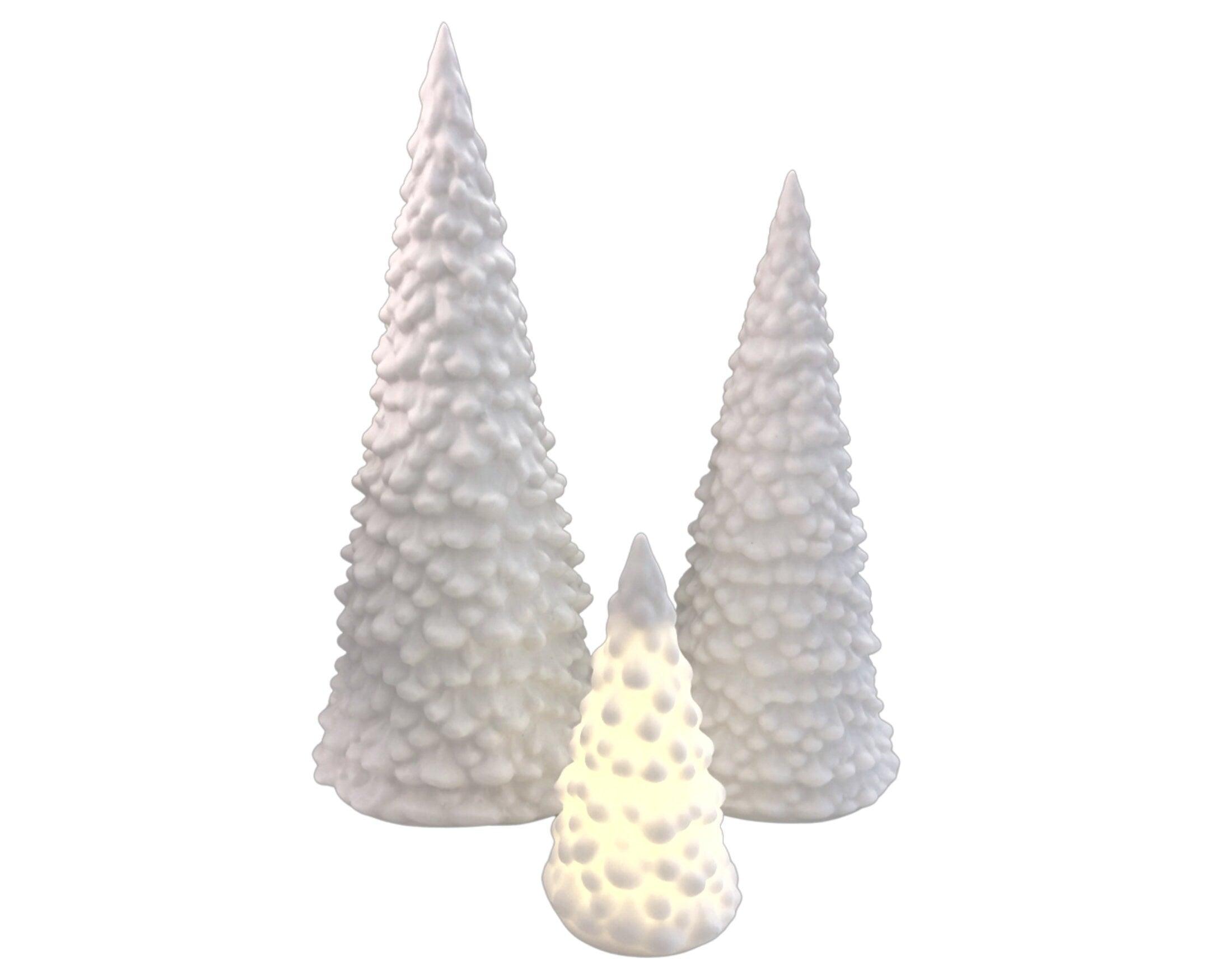 Weißer Tannenbaum | Keramik Deko | leuchtende Weihnachtsdekoration - Roo's Gift Shop