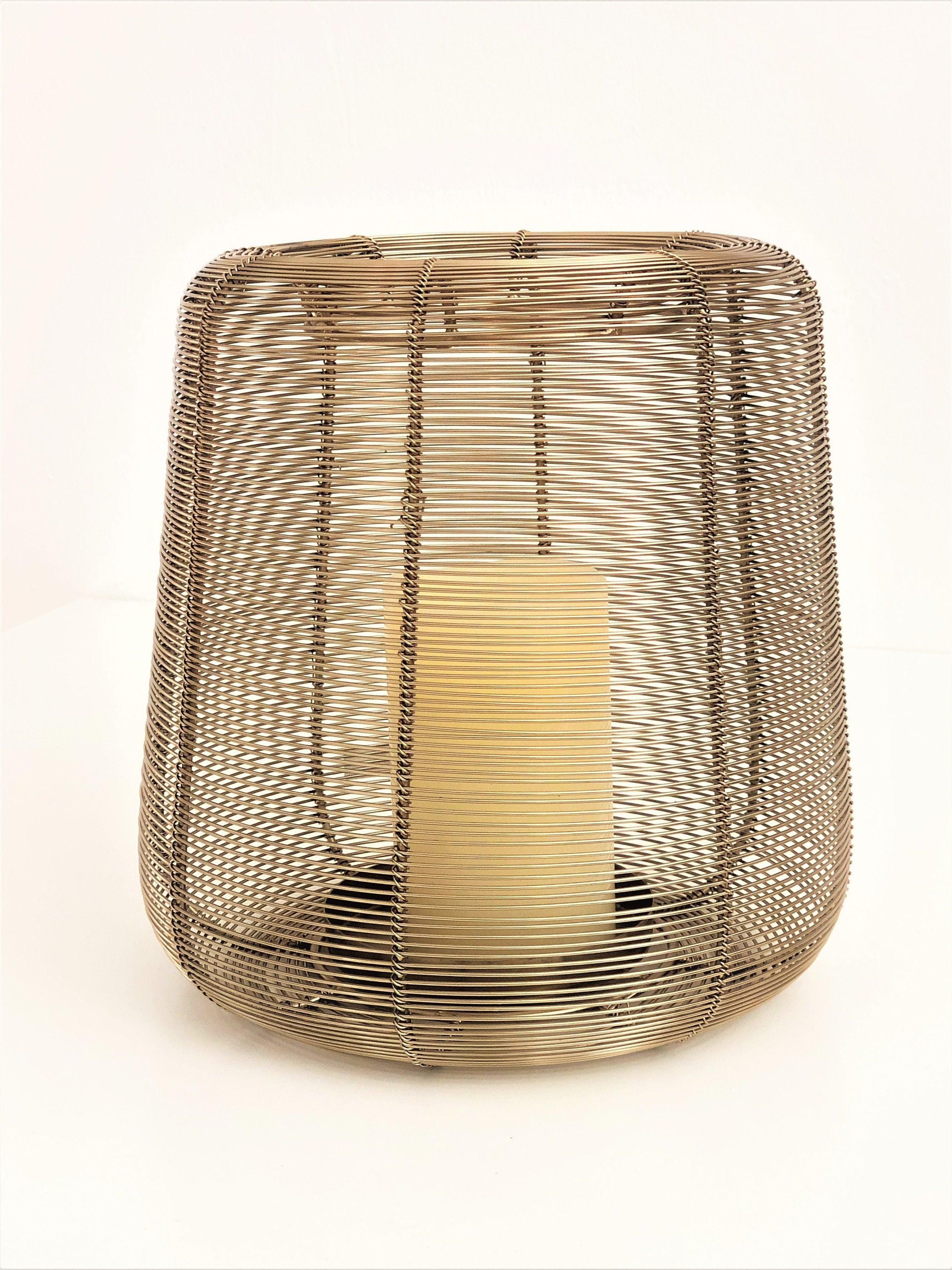 Windlicht | Draht | Metall | gold - Roo's Gift Shop