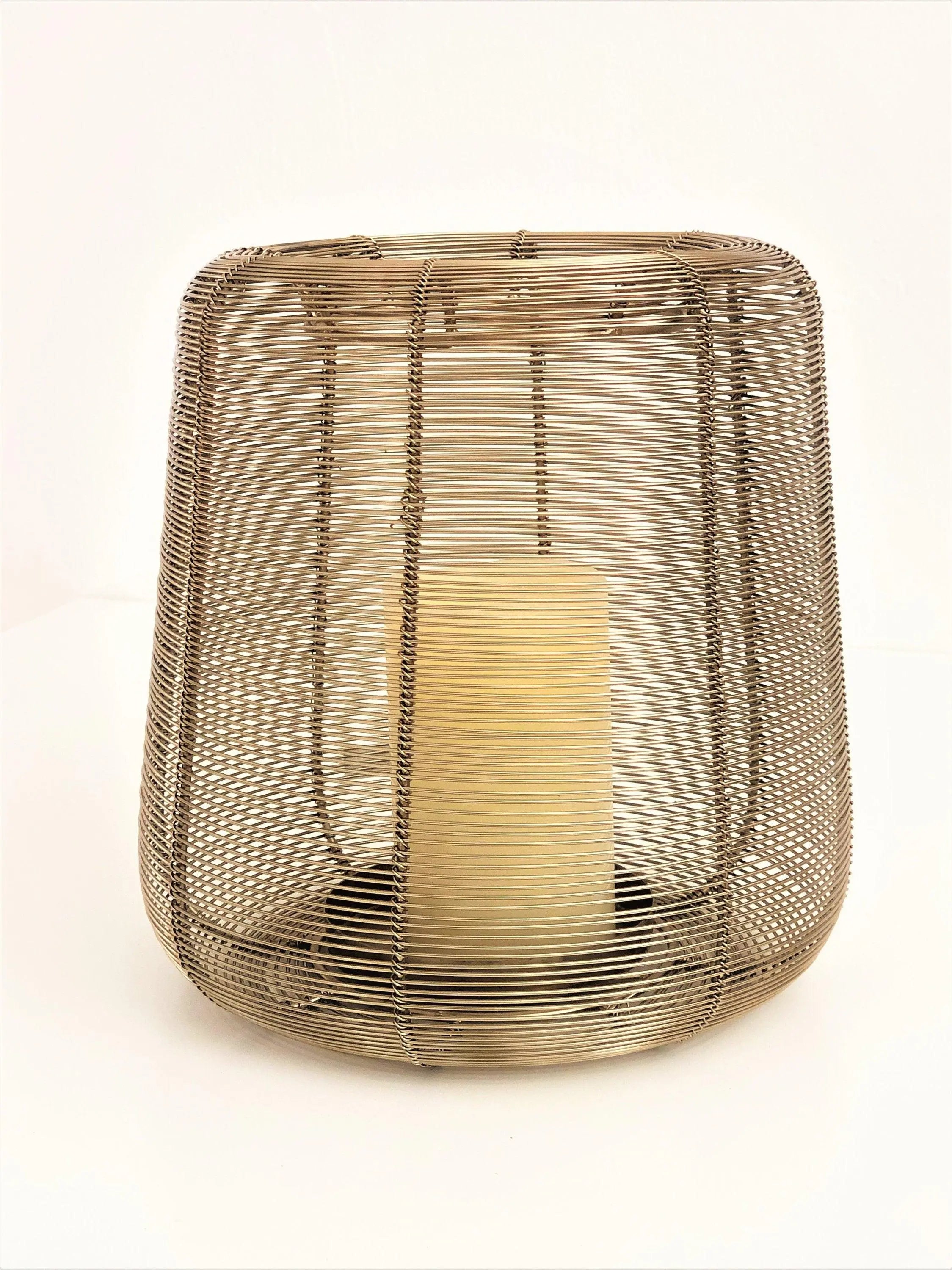Windlicht | Draht | Metall | gold - Roo's Gift Shop