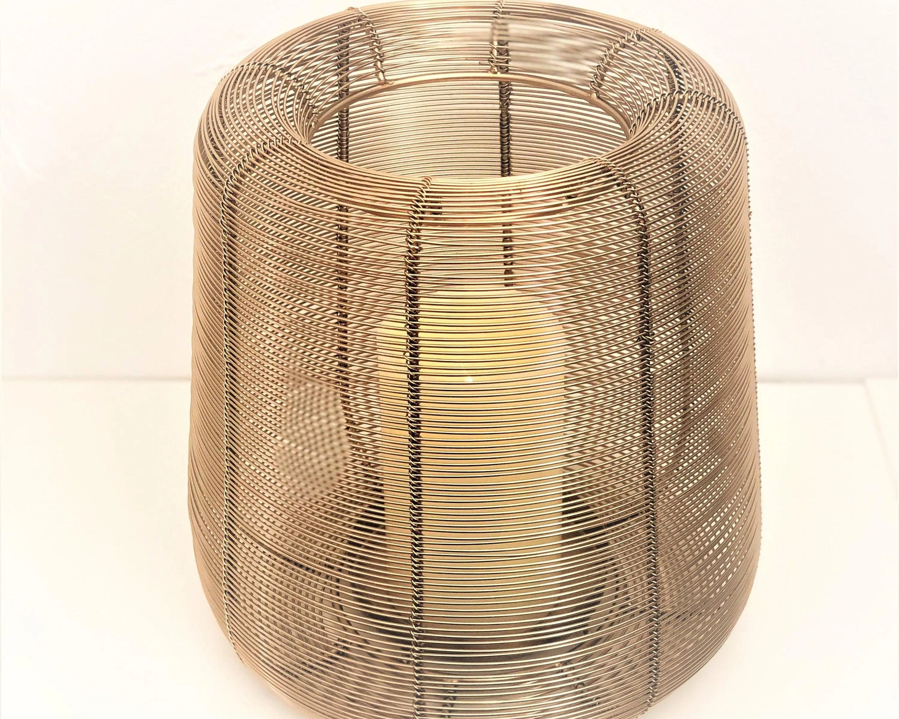 Windlicht | Draht | Metall | gold - Roo's Gift Shop