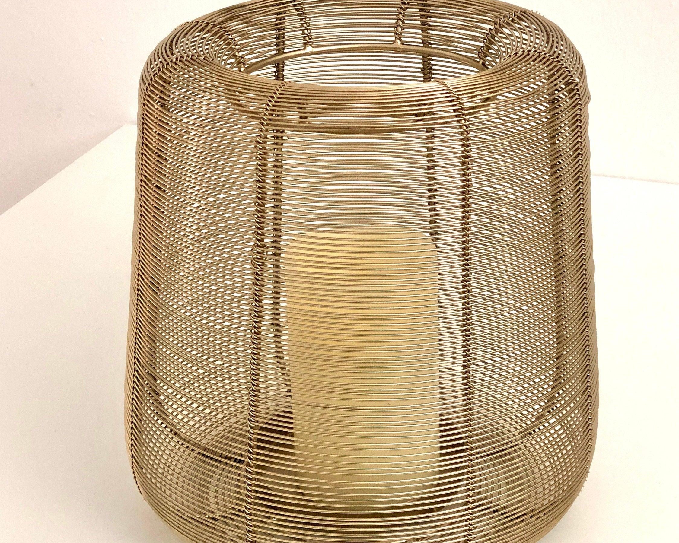 Windlicht | Draht | Metall | gold - Roo's Gift Shop