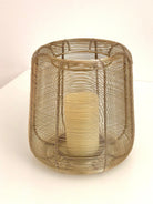 Windlicht | Draht | Metall | gold - Roo's Gift Shop