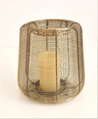 Windlicht | Draht | Metall | gold - Roo's Gift Shop
