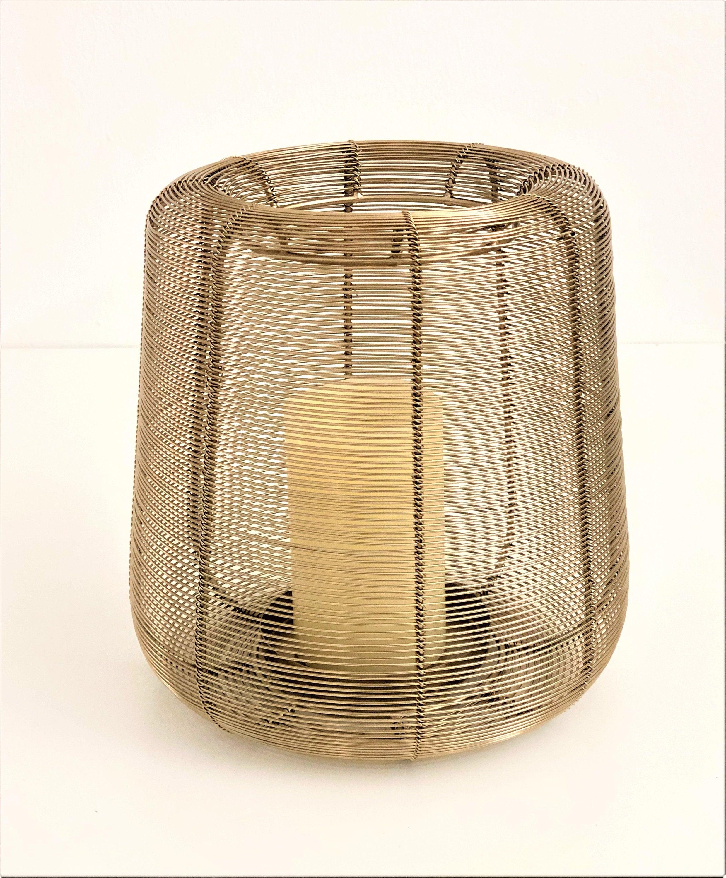 Windlicht | Draht | Metall | gold - Roo's Gift Shop