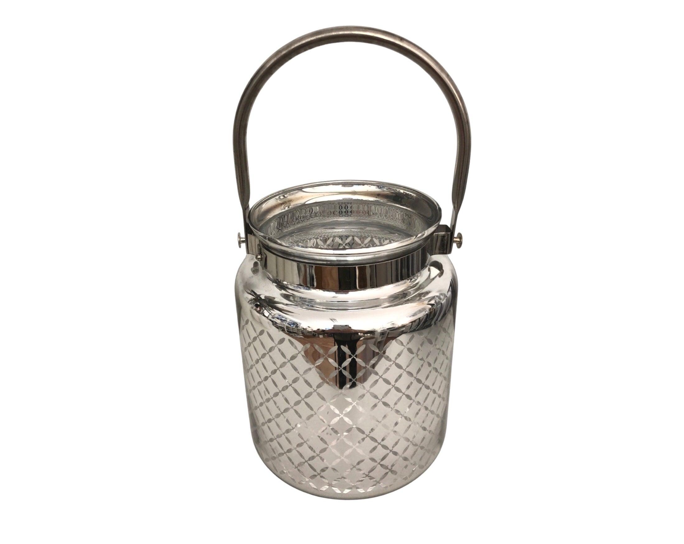 Windlicht | Glas | silber | chrom glänzend - Roo's Gift Shop